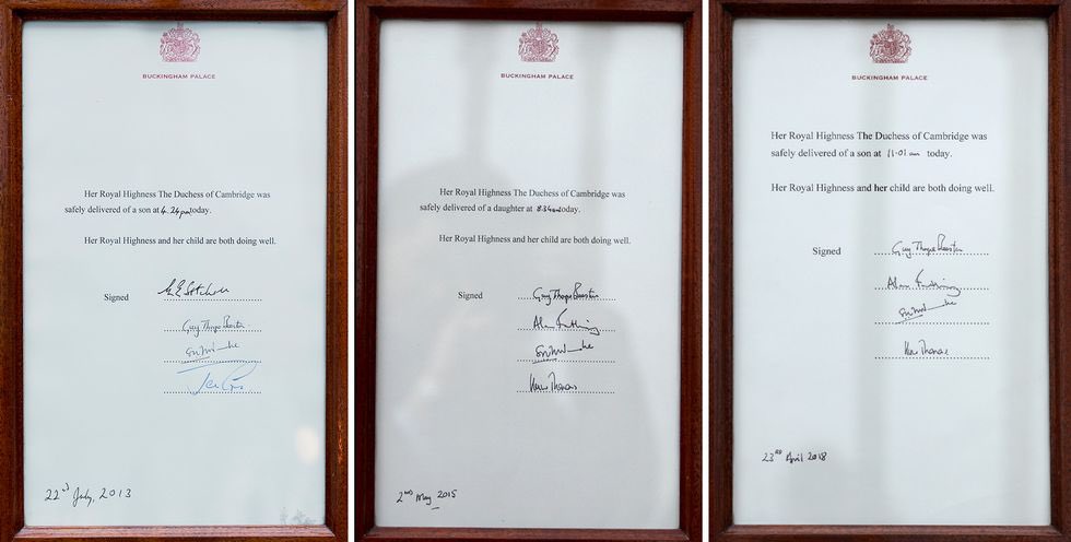 When the Princess of Wales gave birth to her children, their birth announcements included signatures of 4 witness doctors