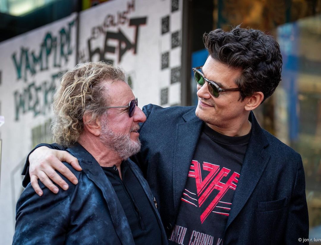 John Mayer (@johnmayer) on Twitter photo I had the great honor of saying a few words about my friend <a href="/sammyhagar/">Sammy Hagar</a> at the unveiling of his star on the Hollywood Walk Of Fame. A much-deserved honor for a true rock legend and as cool a guy as they come. Congrats Sammy!! (Photos by Jon Luini) I had the great honor of saying a few words about my friend <a href="/sammyhagar/">Sammy Hagar</a> at the unveiling of his star on the Hollywood Walk Of Fame. A much-deserved honor for a true rock legend and as cool a guy as they come. Congrats Sammy!! (Photos by Jon Luini)