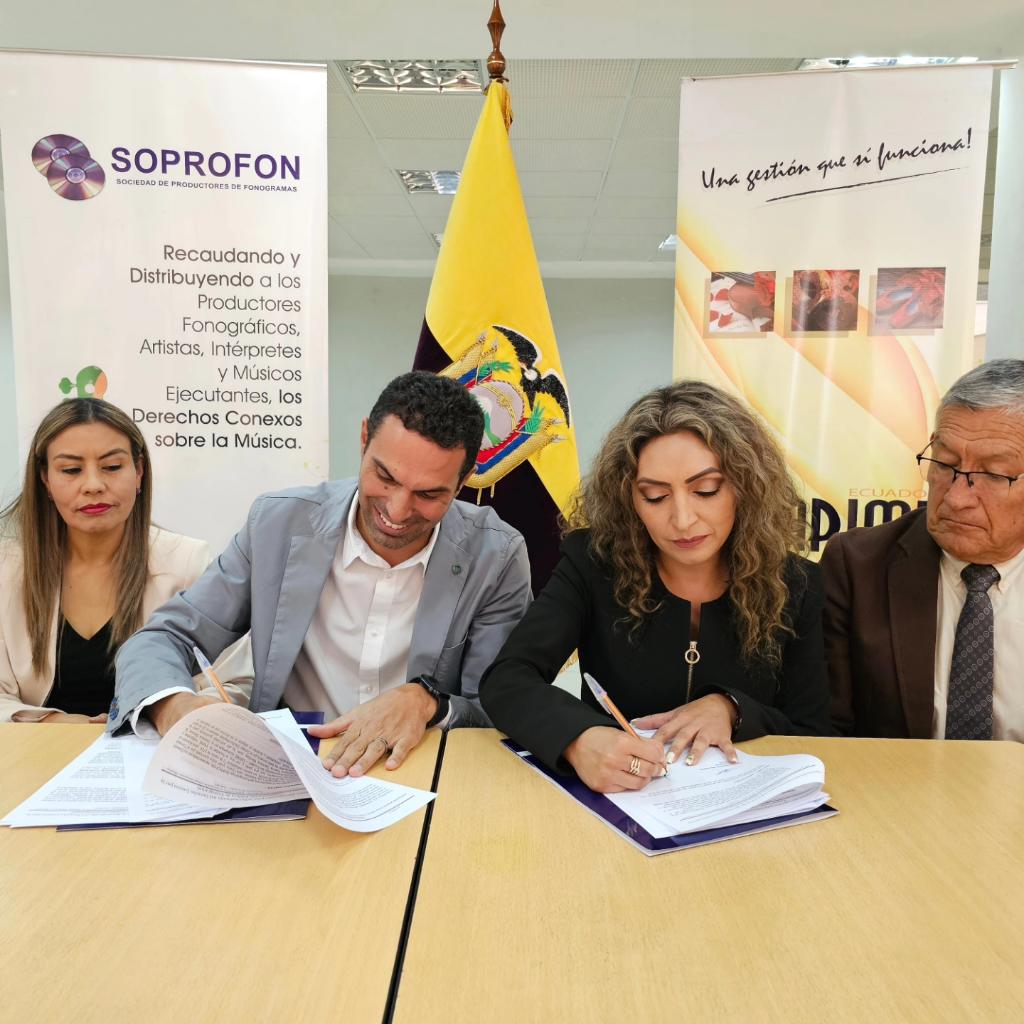 Con la finalidad de fortalecer la VENTANILLA ÚNICA de recaudación entre artistas y productores, miembros de SARIME y SOPROFON, hoy jueves 2 de mayo, se procedió a firmar un renovado convenio de recaudación para cinco años.
