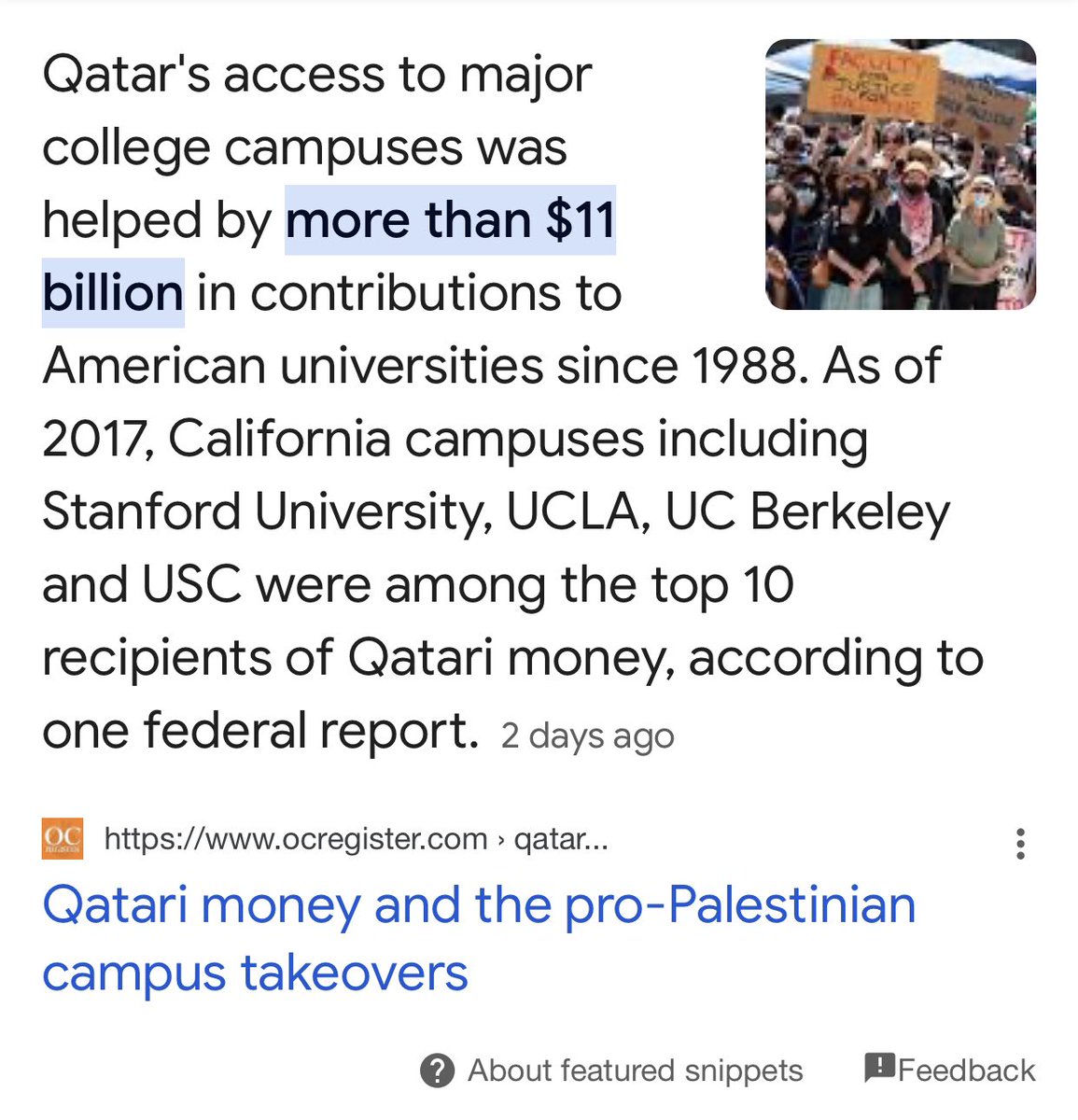 @MaggieNorthman @ShirionOrg @UCLA This is a feature, not a bug of @UCLA. And @USCAlumni , #USC and @UCBerkeley as well. And many major schools. Qataris know exactly what they’re doing: this is part of an Islamist plan to establish a worldwide caliphate; it starts by disrupting, undermining & destroying democracy