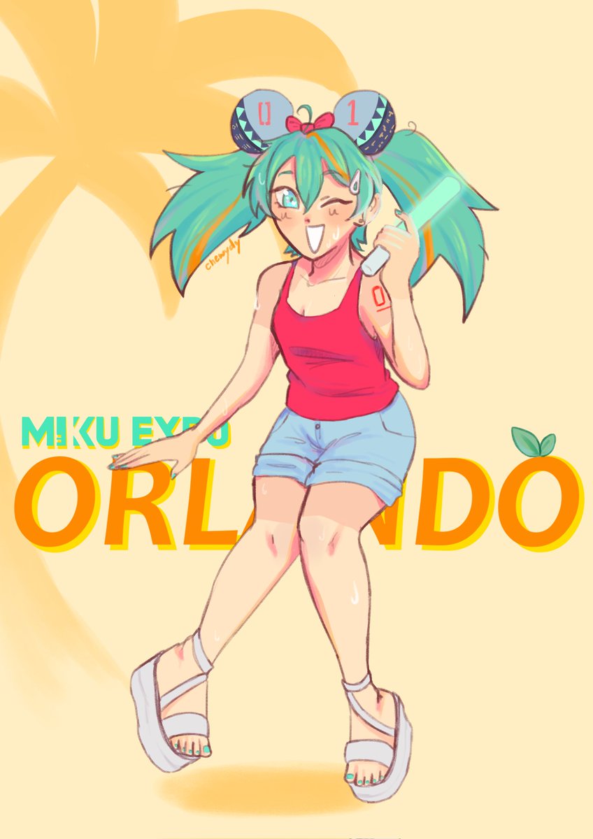 im a bit late cuz i worked but i made it to miku expo!! again passing out orlando miku + loveshot prints! feel free to ask for one if you see me!!!