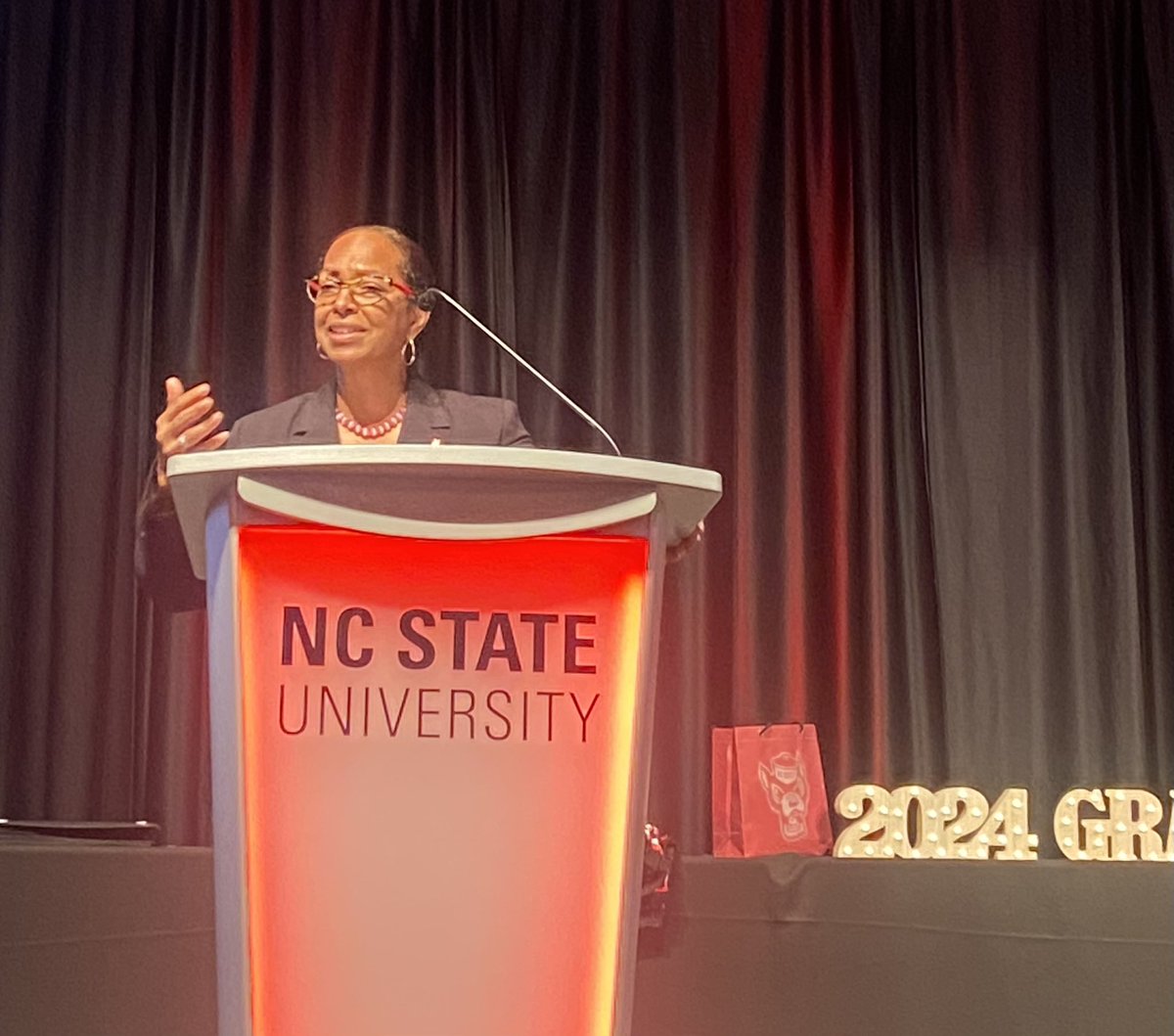 We’re celebrating the Class of 2024 at the <a href="/NCState_MSA/">NC State MSA</a> graduation ceremony; featuring keynote speaker and <a href="/NCState/">NC State University</a> Chief of Staff, Dr. Paula Gentius!  
🔴⚪️⚫️
#ThinkAndDo
