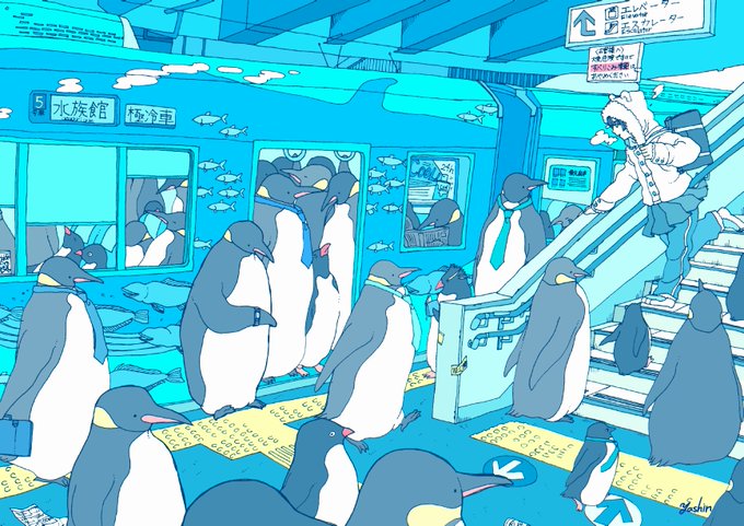 「1girl penguin」 illustration images(Latest)