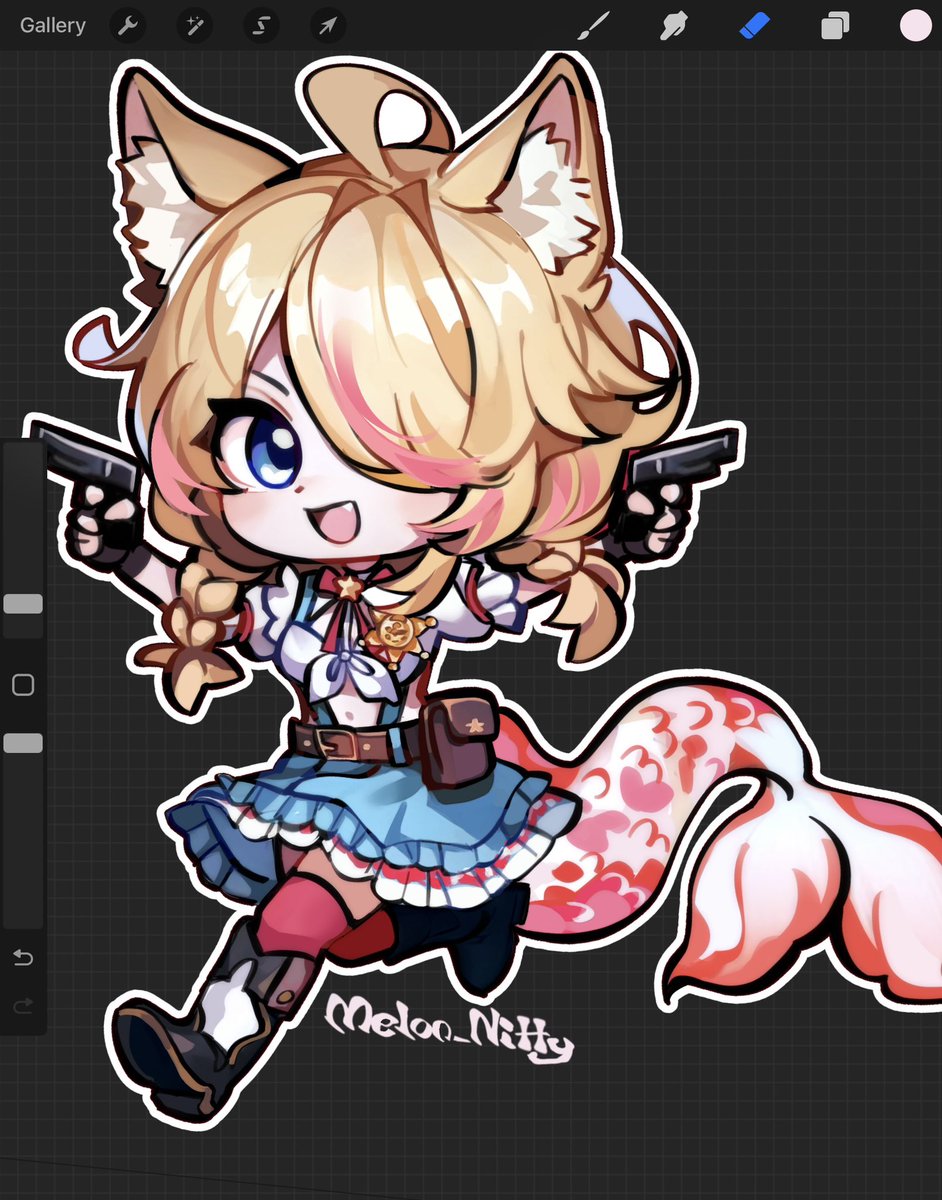 Detailed chibi comission for @sheryiffcali ( ˶ˆ꒳ˆ˵ )
🐱🐟