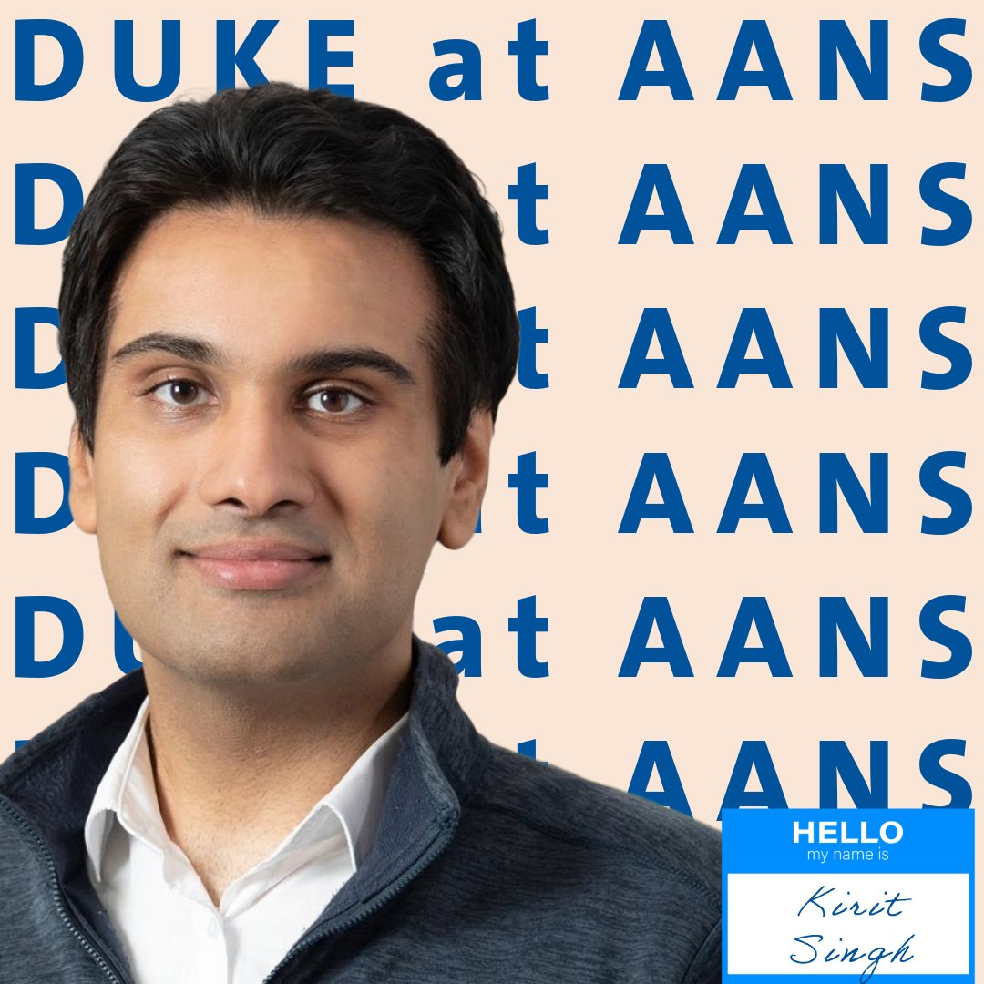Today at 1:25 @KiritSingh is presenting author of 'Adoptive lymphocyte transfer increases intra-tumoral T cell counts during lymphocytic sequestration and augments #immunostimulatory therapy in the CNS of mice with established #glioma' #DukeAtAANS