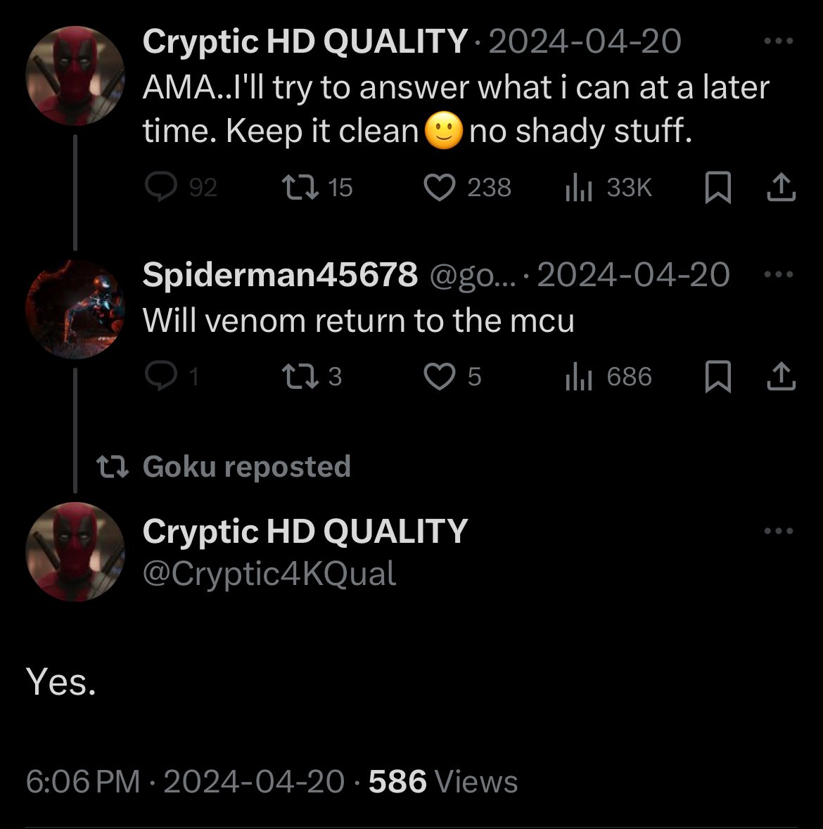 Fucking called it. The SSU is ending with Venom returning to the MCU