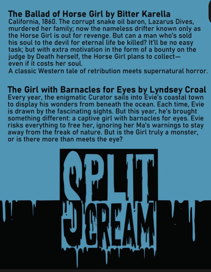 Only a few hours left to preorder SPLIT SCREAM Vol 5 at sale prices! 15% off print, 25% off ebooks. Novelettes by @bitterkarella & @writerlynds store.tenebrouspress.com