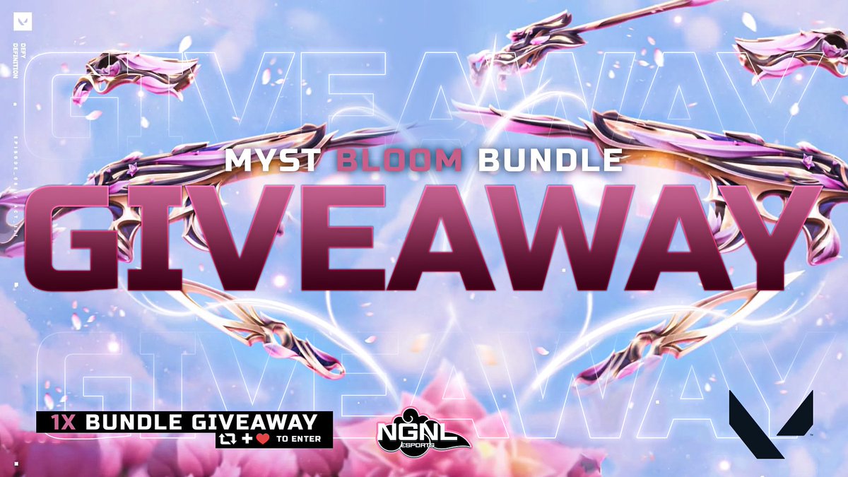 🌸 Mystbloom Bundle Giveaway 🌸

🚨 1 DAY LEFT

Like, Follow, RT, tag 2 friends for entry

Additional Entry ✅
gleam.io/zqE6V/ngnl-mys…

#NGNL | #VALORANT | #Giveaway