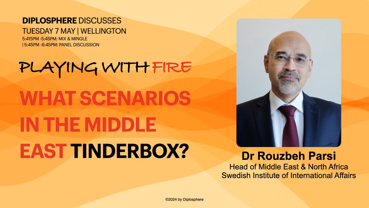 Thrilled to have Dr Rouzbeh Parsi @rparsi, Head of the MENA Programme at The Swedish Institute of International Affairs @UISweden shed some light on the current tensions in the #MiddleEast at @diplosphere. 👉 Date: 7 May 🎟 Tickets: lu.ma/Diplosphere-ME