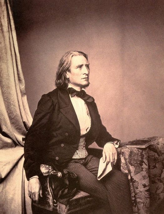 Composer and pianist Franz Liszt in 1858 (aged 47).