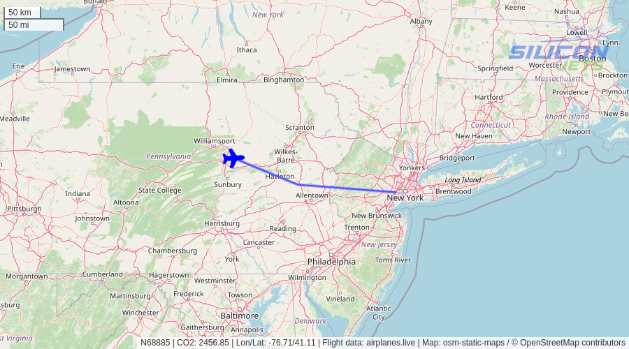 N68885 (#gulfstream G650ER reportedly used by #markzuckerberg) no longer detected in flight. Emissions est. 3699 kg #CO2 (compared to 192 kg flying commercial). #CO2emissions