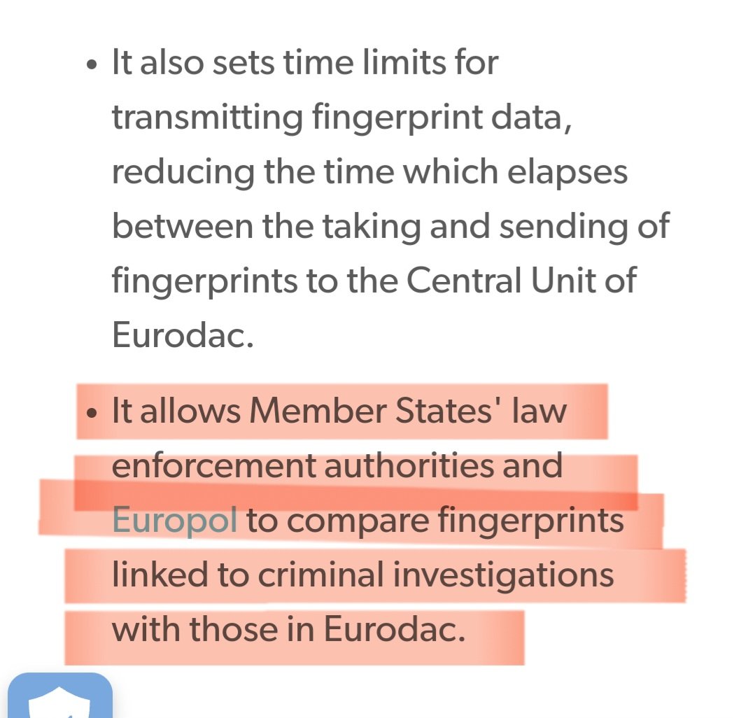 @AliceKayAuthor @FiSwy @Berlinnaeus Everybody's fingerprints are different. All those with criminal records have fingerprints taken. So if their Eurodac fingerprints don't match recorded law enforcement fingerprints   they're not criminals.