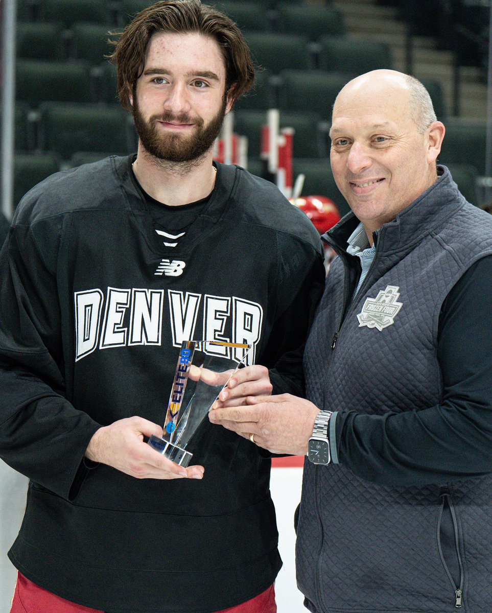 For @DU_Hockey defenseman Kent Anderson, securing the team's 10th @NCAA tournament wasn't the only achievement of 2024. The Daniels finance student received one of the NCAA's Elite 90 awards. 🏆 Read more: buff.ly/3Urthon #DUHockey #NCAA