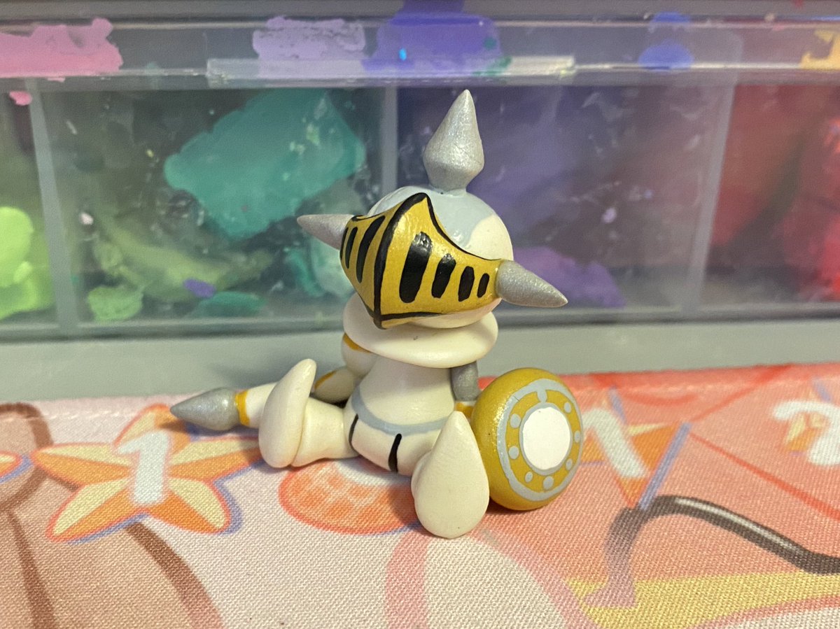 my friend tried to teach me chess yesterday and i kept calling the pawns “my little guys” so i’m renaming pawn chessmon to mylittleguysmon and knight chessmon to horsemon 😌 
…
#digimon #clayart