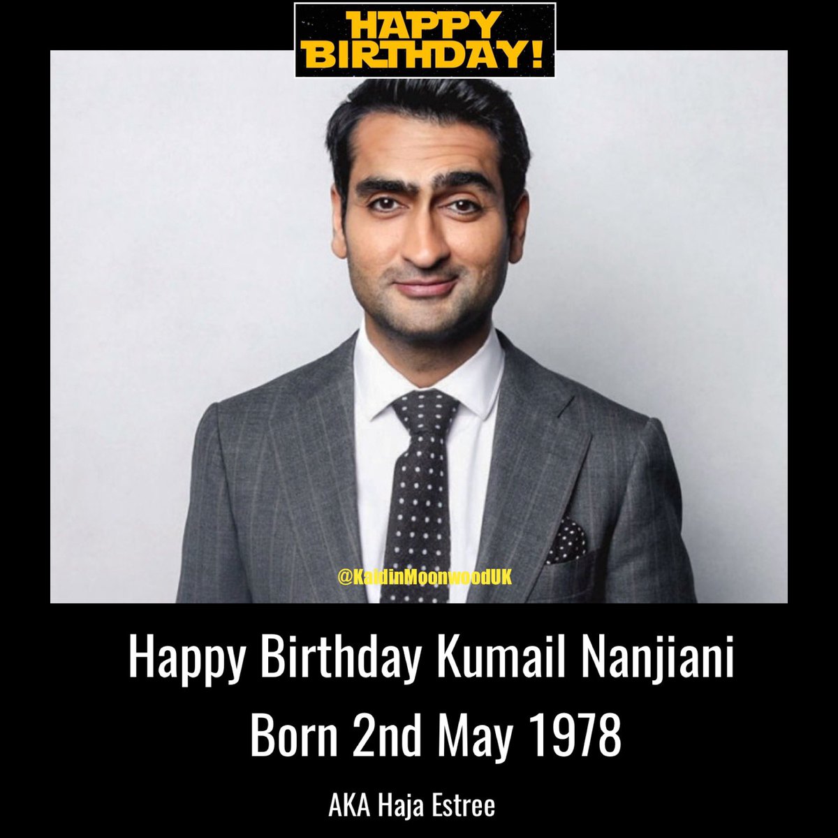 Happy Birthday Kumail Nanjiani aka Haja Estree. 
Born 2nd May 1978. 
#StarWarsBirthday #KumailNanjiani #HajaEstree #StarWars #ObiWanKenobi
starwars.fandom.com/wiki/Kumail_Na… @kumailn