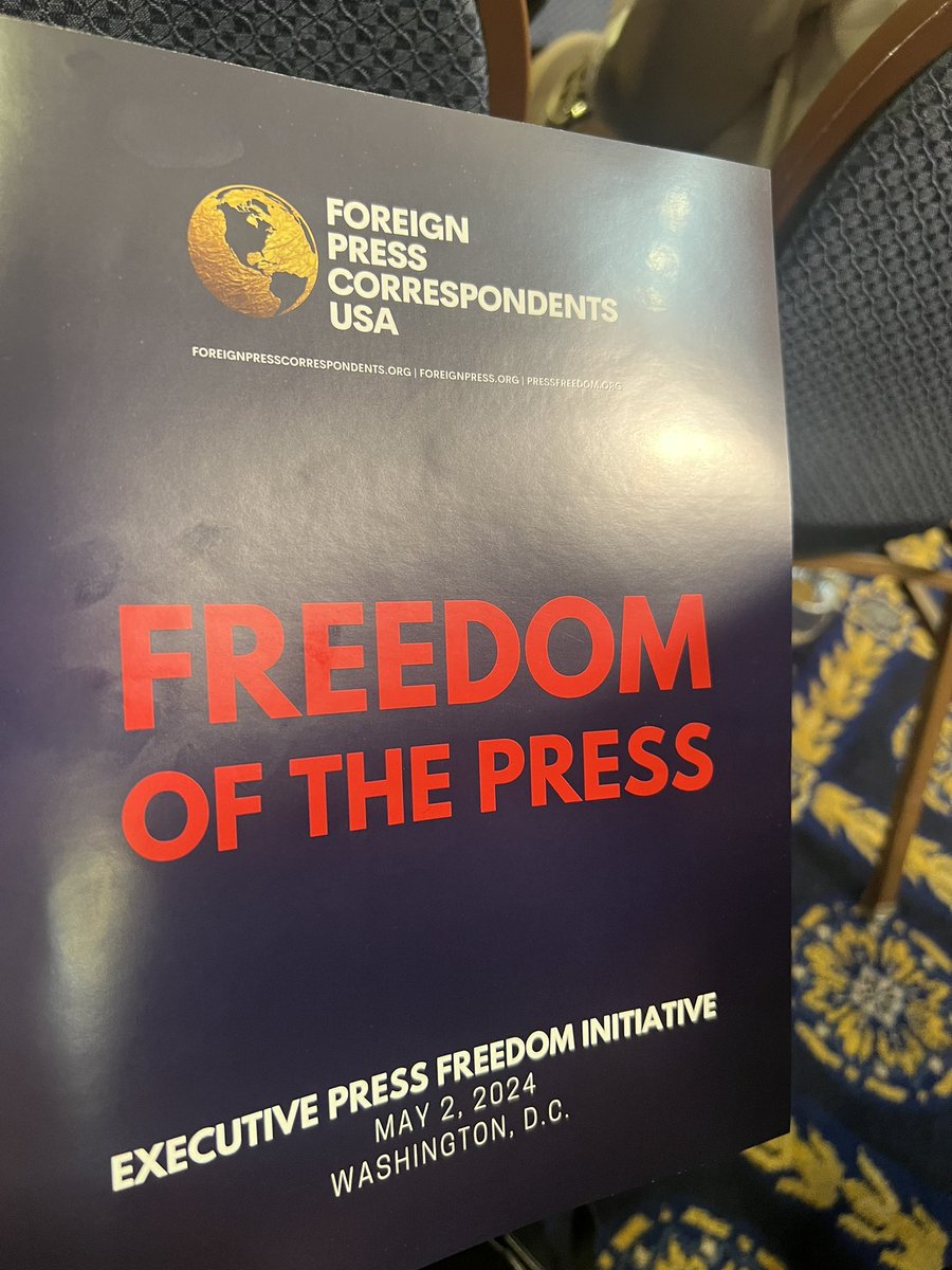 @ForeignPressUSA The Press Freedom Forum has started!