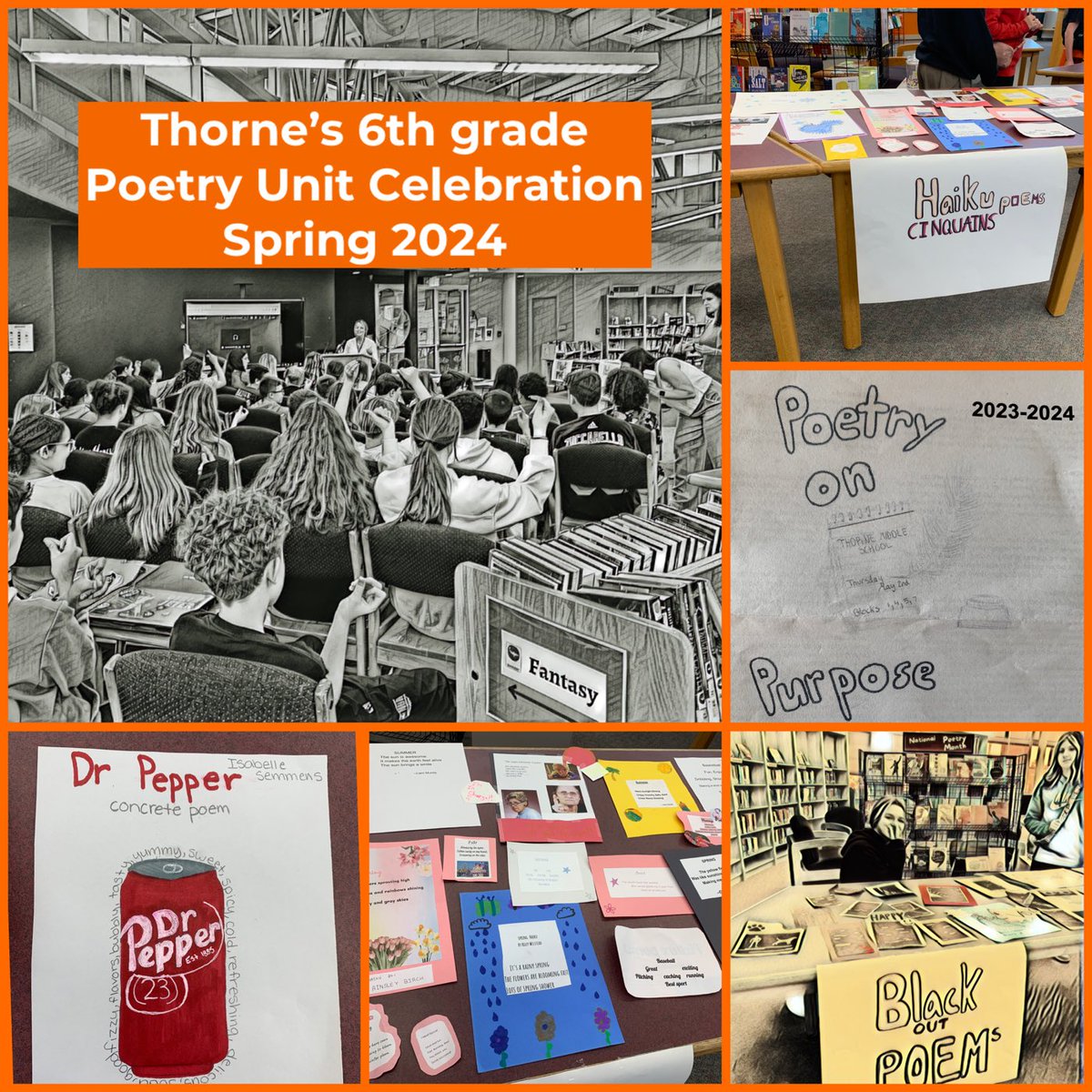 Poetry & Ed= emotional intelligence social skills inspiration critical thinkers & being a better version of our self  ⁦@thorne_ms⁩ today as G6 ss showcase their poetic abilities! 🩷 ⁦@Mrs_Boeh⁩ ⁦⁦@mrsfitz124⁩ ⁦@MTPSpride⁩ ⁦@MrsSmithTMS⁩