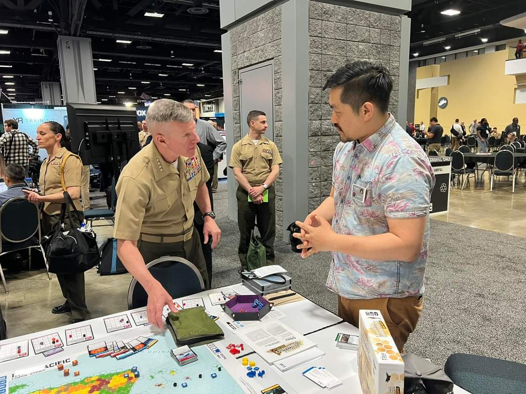 From its inception, I designed my 'Littoral Commander: Indo-Pacific' #wargame to help educate Marines on the future of warfare & #FD2030 at the tactical level. So it was a special honor to be able to discuss the game and it's ongoing use in the Corps with the @CMC_MarineCorps. 🧵