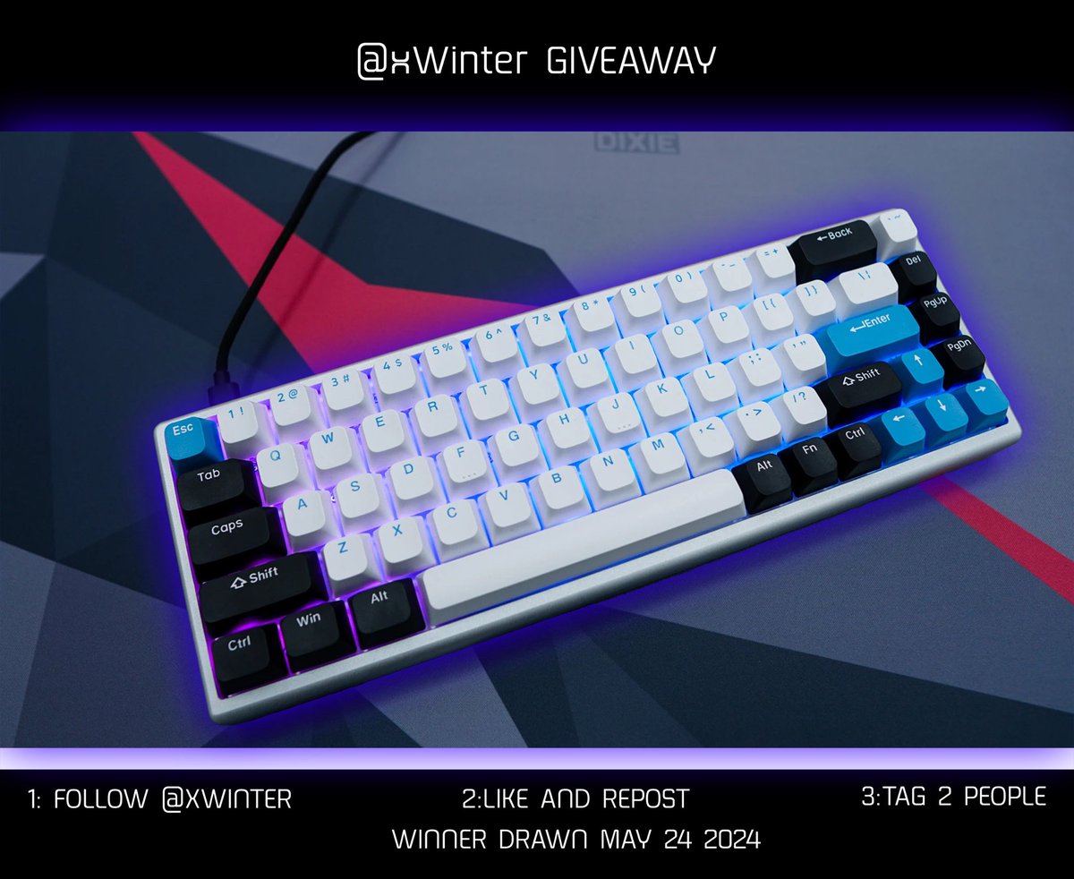 500 follower giveaway! This will probably be the only giveaway I do for a long while! This community has been amazing so far.

I’ll be giving away a Polar 65 Keyboard! 
Winner will pick from available colors

How to enter?
•Follow @_xWinter_ 
•Like & repost this
•Tag 2 people…