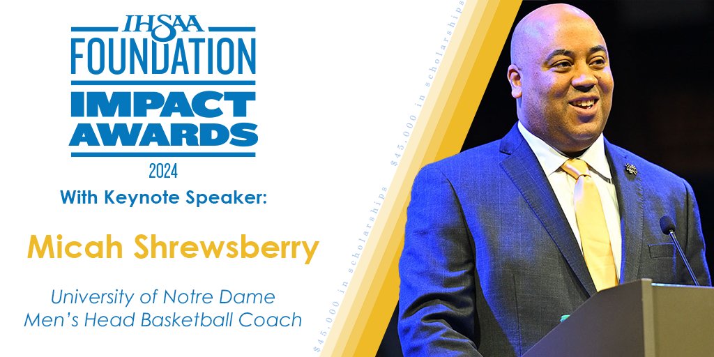 Tomorrow we celebrate the impact of student-athletes at the Inaugural Impact Awards. Our Keynote Speaker, Coach Micah Shrewsberry, will help us share the importance of education-based athletics! #ImpactAwards2024