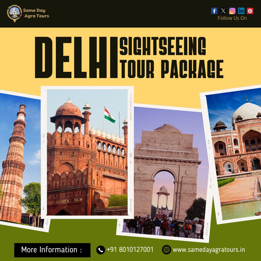 Explore the vibrant heart of India with our Delhi Sightseeing Tour Package!  🕌🌆 #DelhiDiaries #SightseeingAdventure #ExploreIndia

To Book Now :- samedayagratours.in/day-tours/delh…

WhatsApp us on :- +91 80101 27001