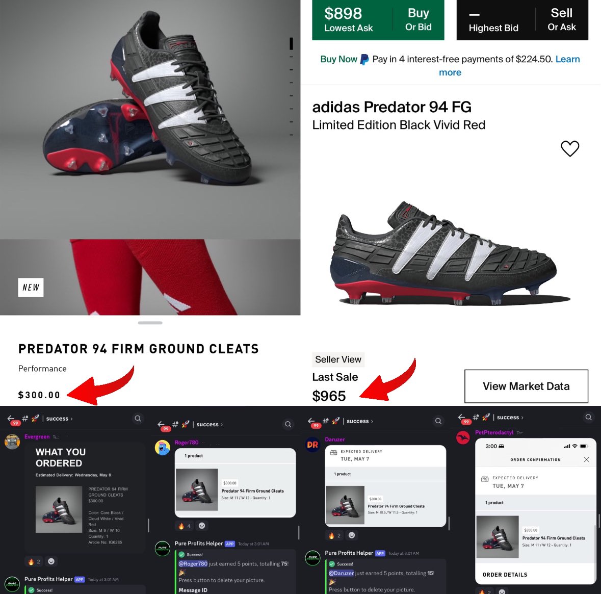 Here’s how you could’ve made a couple hundred dollars in profit today….. - This limited edition cleat dropped today at a retail price of $300. It’s limited to 1,994 pairs in the world - Members knew exactly when and where this was dropping, hours before it went live so they