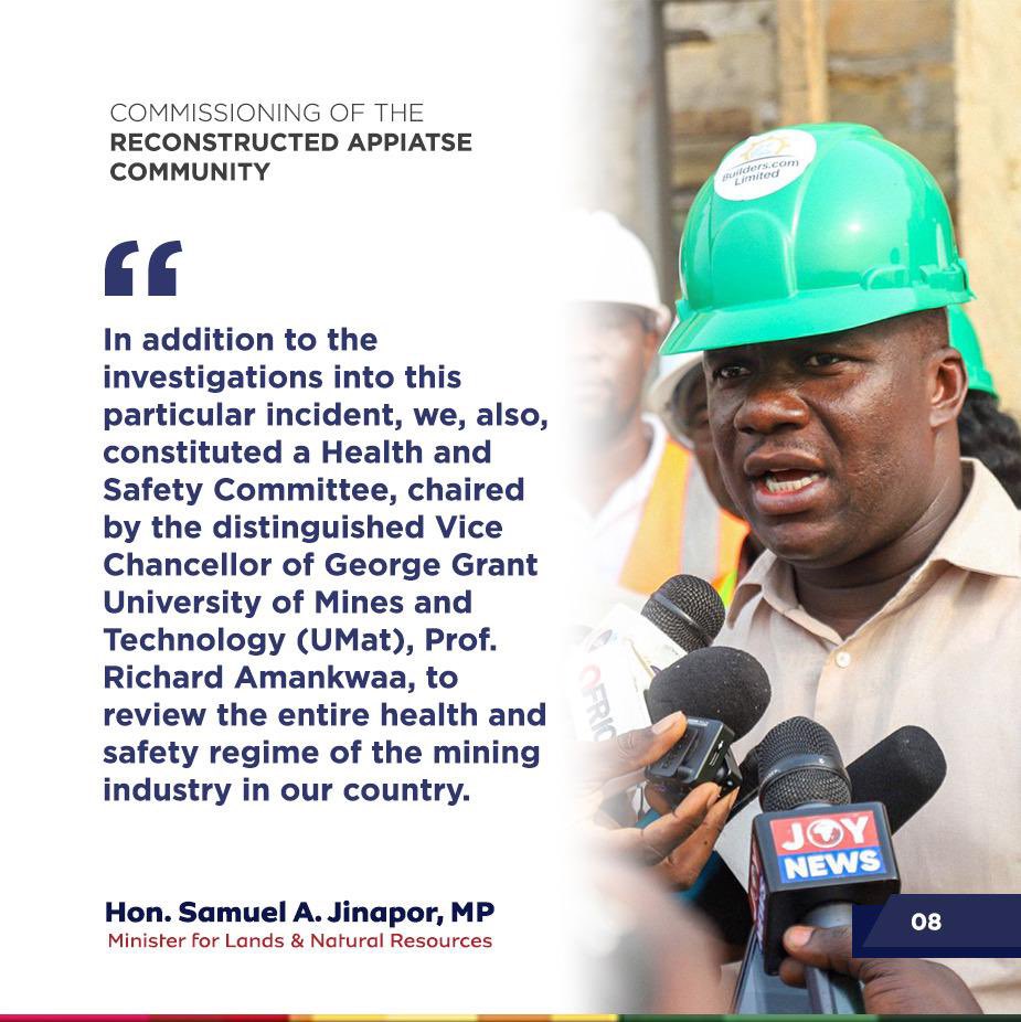 Excerpts of Hon. @SamuelAJinapor ‘s speech at the commissioning of newly built Appiatse community.

1/3

#TheNewAppiatse
#JinaporAtWork