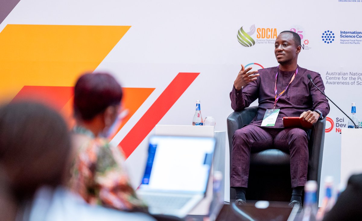 Highlights from #INGSA2024🙌 The Center President Dr. Prince K. Osei featured on the 'Disruptive Technologies: Impact & Leadership from #Africa' panel! Discussions delved into the global tech revolution, spotlighting challenges including limited #collaboration. #STEM #Quantum