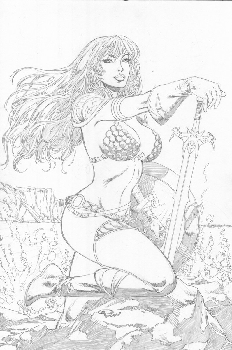 iamluke85's tweet photo. #redsonja artwork by #RonAdrian https://t.co/yQE89pp9fj