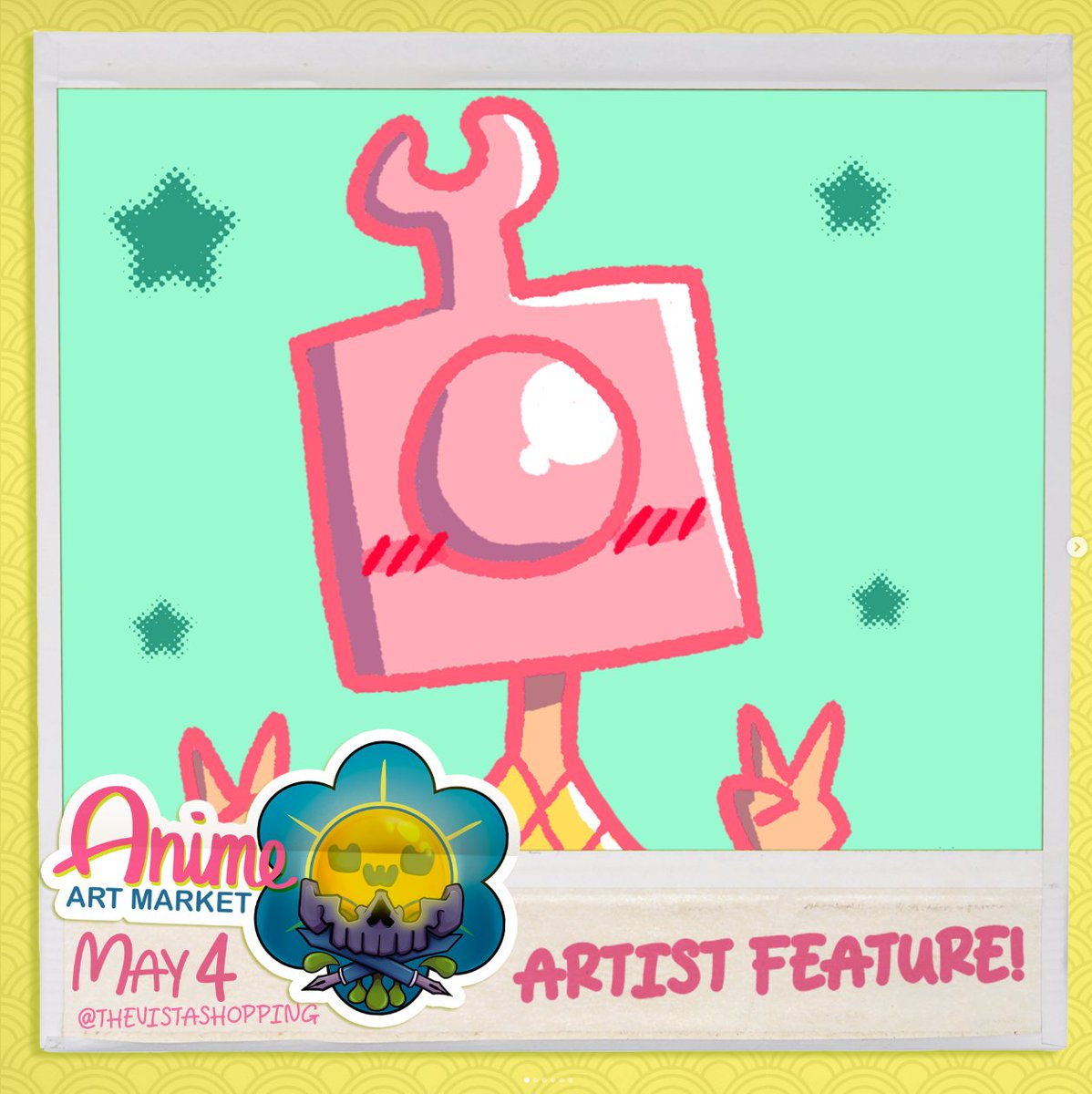 A reminder that I'll be at Anime UwU's Spring Art Market this Saturday, 5/4, at the Vista Shopping Center in Lewisville! It's a free-to-attend event and I'll have some new stuff including some early Pre-Order items~! Hope to see you all there!
