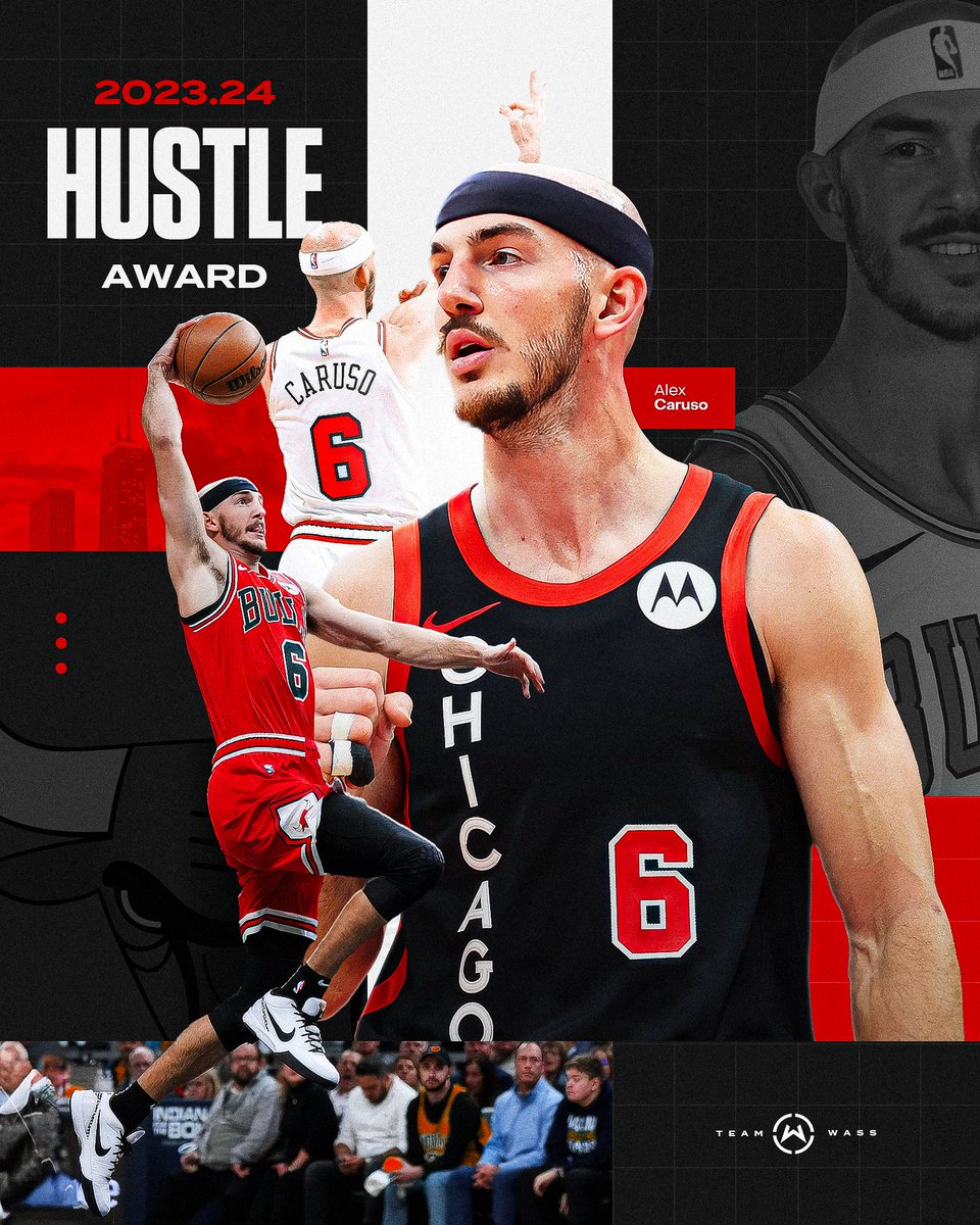 𝙃𝙐𝙎𝙏𝙇𝙀 𝘥𝘦𝘧𝘪𝘯𝘦𝘥 🔥

Congratulations to @acfresh21, your 2023-24 @nba Hustle Award Winner!

- 1st in deflections per game
- 3rd in steals
- 3rd blocks by a guard
- Most BLK by a Bulls guard since MJ

#TeamWass | #NBAAwards | @statmuse