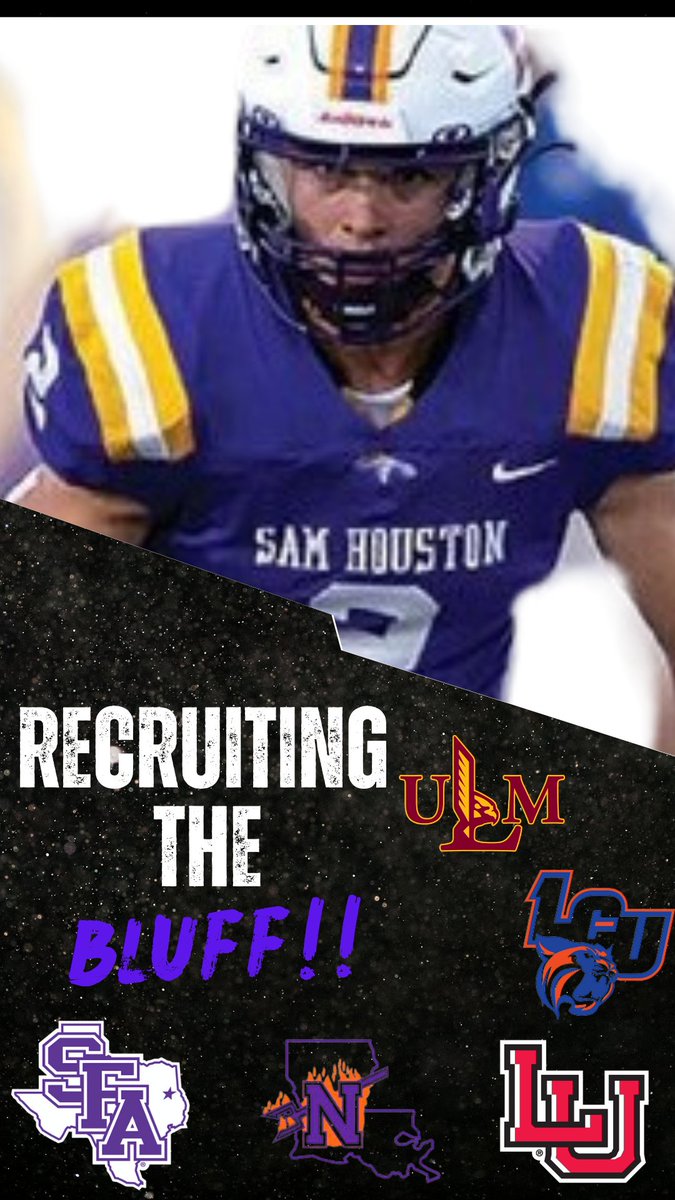 Shout out to everyone who has come by this week! @LamarFootball @SFA_Football @NSUDemonsFB @LCU_ftball @ULM_FB #GRIND #RecruittheBluff #BluffBred
