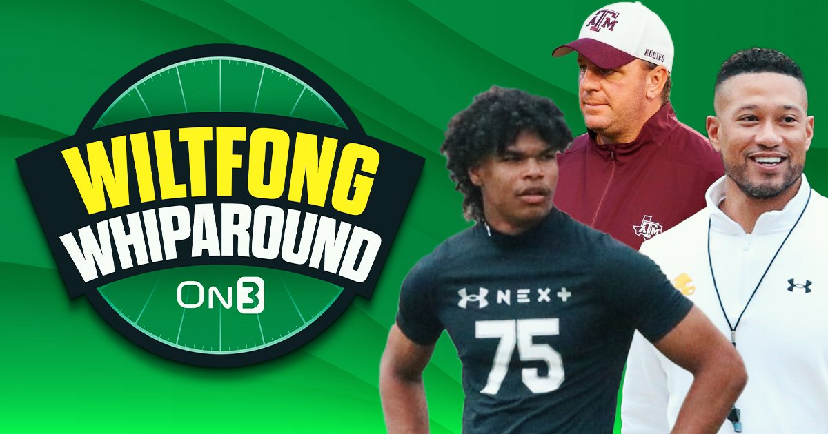 Whiparound: Notre Dame pushing for a top five class, Aggies could soon be in the Top 10 and have a great shot to land the nation's top two safeties. Blue-chip buzz and more here: on3.com/news/wiltfong-…