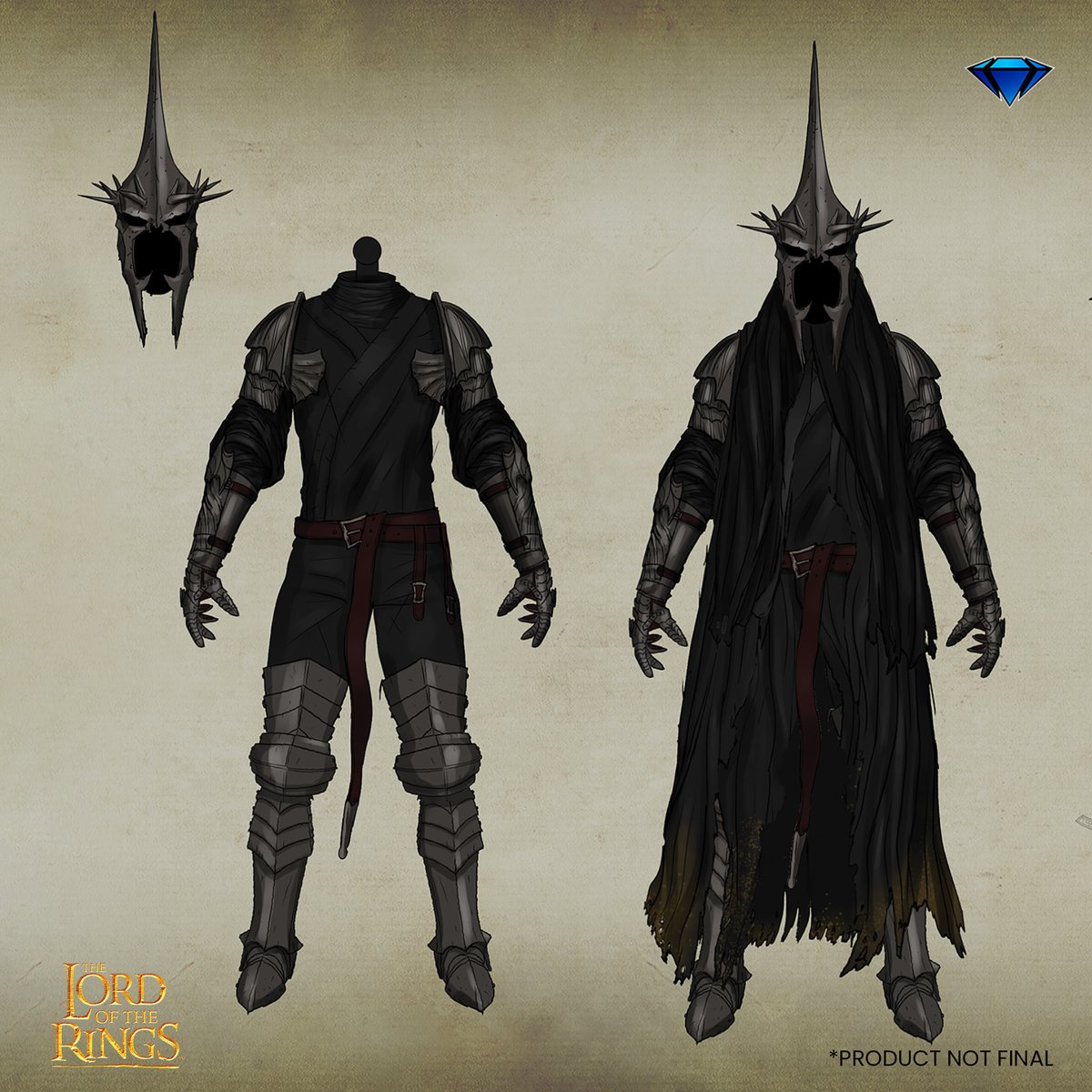 Check out concepts for the Witch King of Angmar by @Eamon_! The Lord of the Rings (Series 8 ) will also include our first female character of the line - Eowyn! Coming soon! #LOTR #Tolkien #LordOfTheRings #CollectDST #DiamondSelectToys