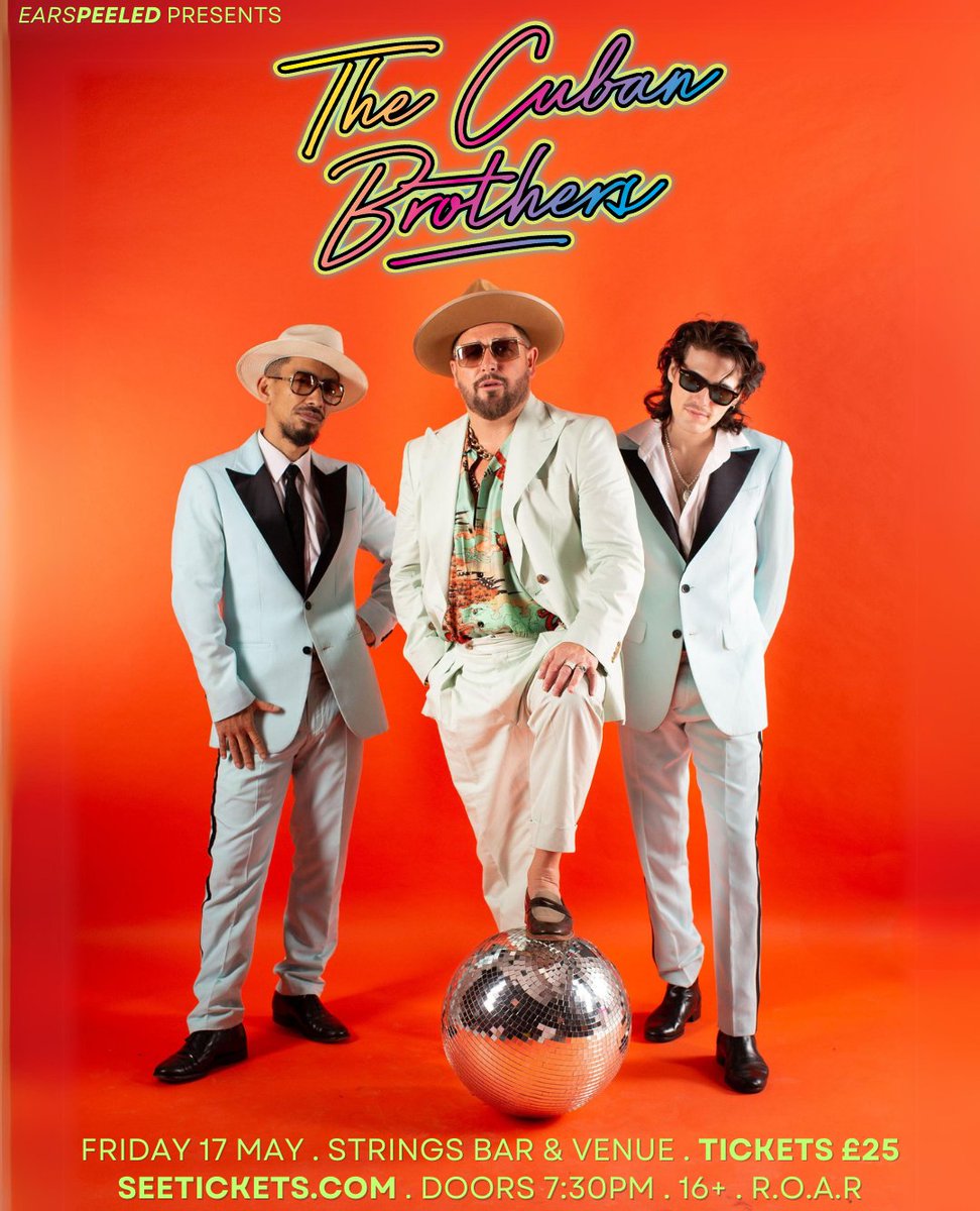 From sold-out tours, festival spots and support slots for rock royalty to crazy club nights, The Cuban Brothers’ unparalleled act is ingrained in pop culture. 

With only 50% of tickets remaining, we recommend you head over to stringsbarandvenue.com and secure yours now!