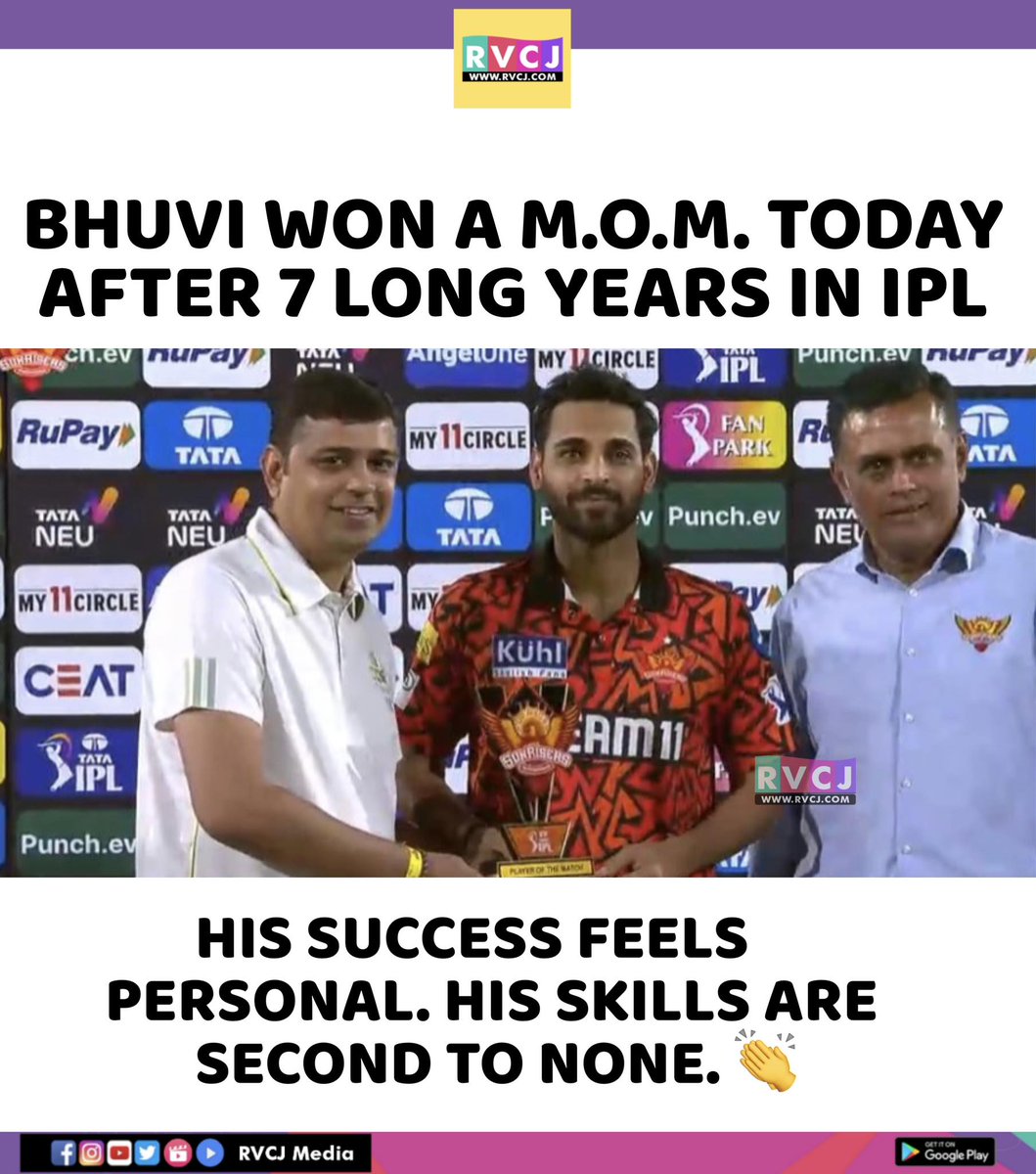 Bhuvi Won A M.O.M. Today After 7 Long Years In IPL ❤️