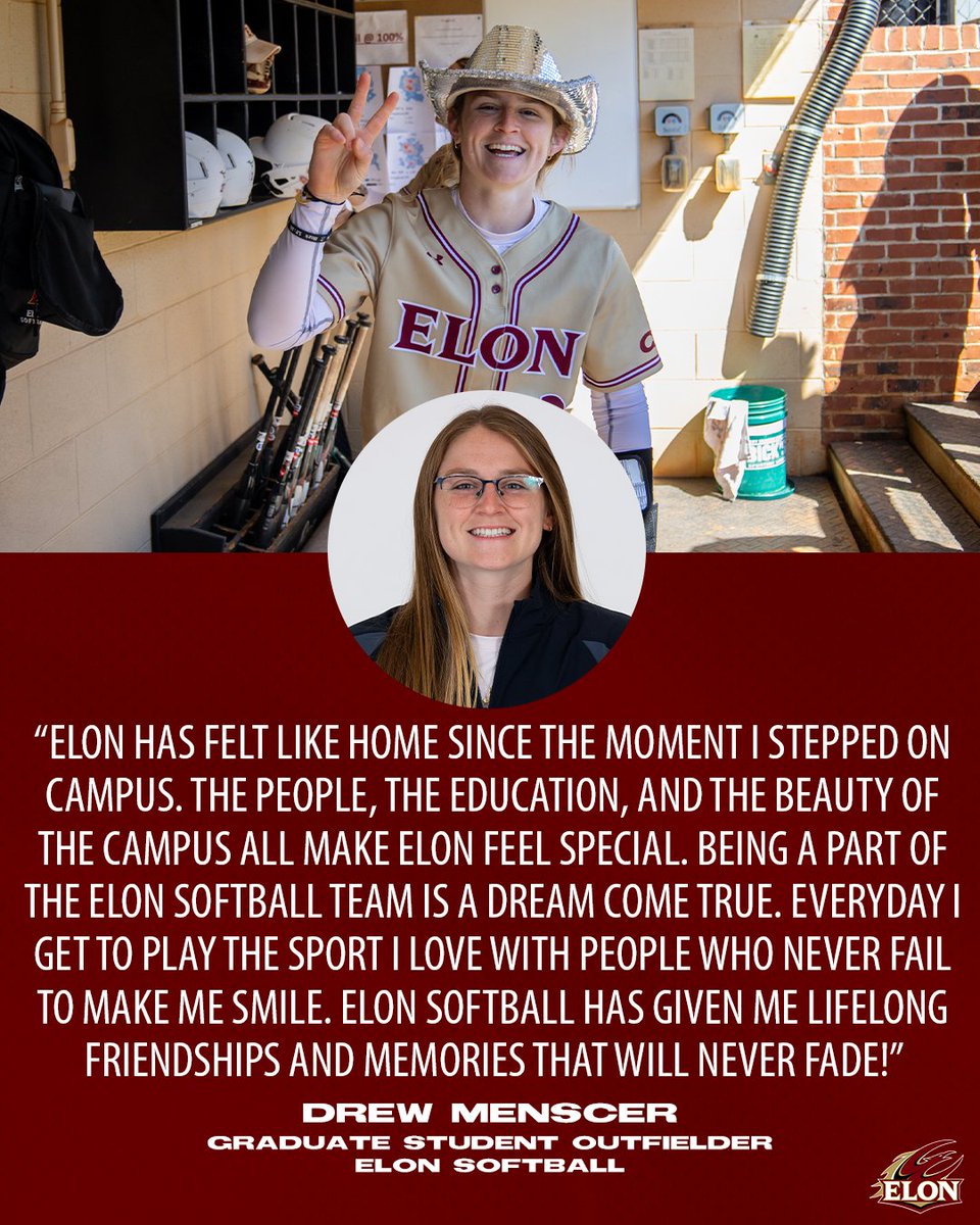 ElonSoftball's tweet photo. 𝐒𝐄𝐍𝐈𝐎𝐑 𝐒𝐏𝐎𝐓𝐋𝐈𝐆𝐇𝐓 | @DMenscer 

Our final super senior recognized is graduate student Drew Menscer! A multiple-year starter, Menscer ranks in the program's top-10 career list in stolen bases!

#EUSB 🥎 #Team47 https://t.co/hHa2X6SEz7