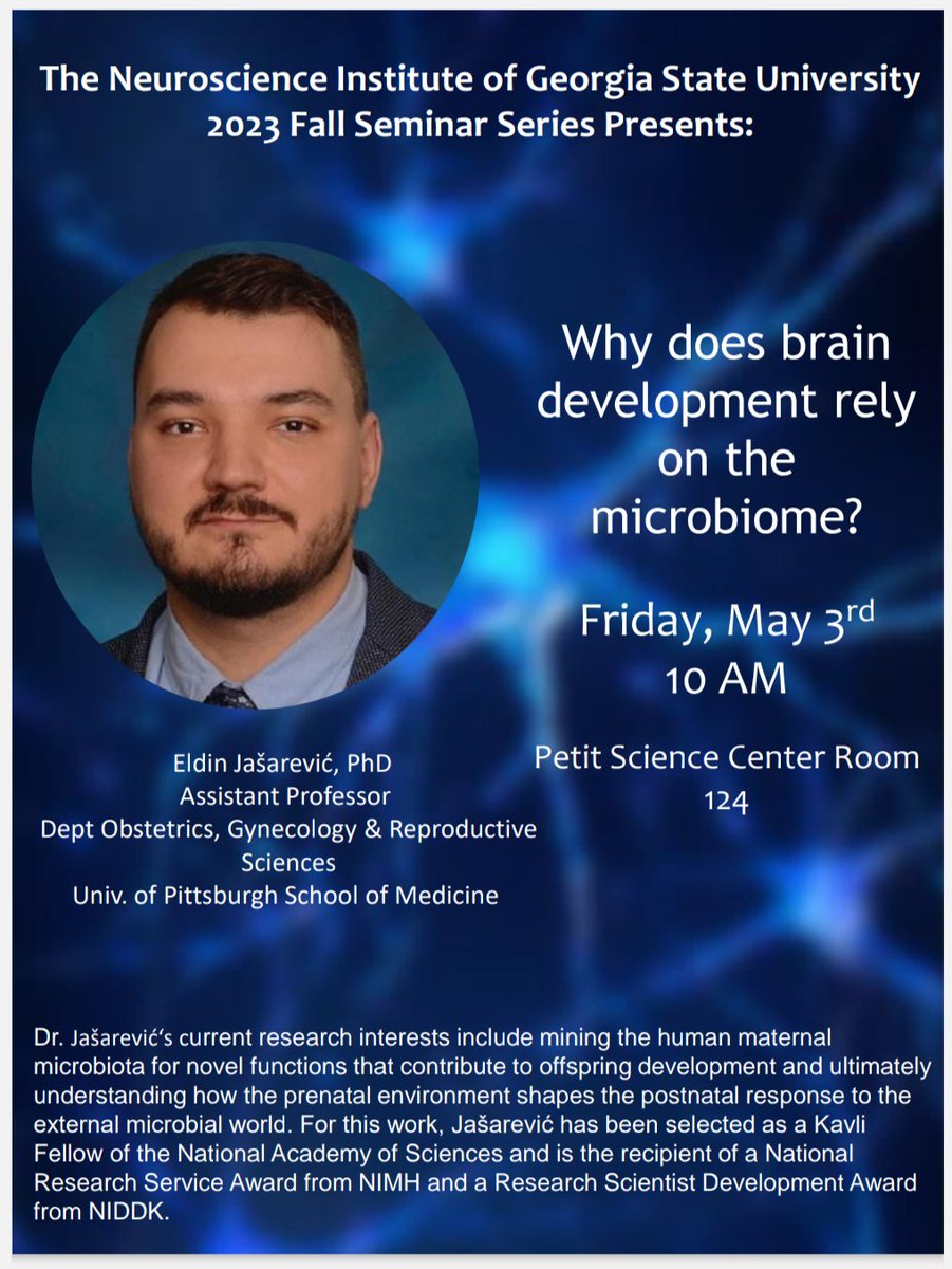 Thrilled to host @neuroeldin for the Neuroscience Institute Seminar Series 🧠. Come join us tomorrow 5/3/24 at 10 am in room 124 PSC. What an enticing talk title 👇!