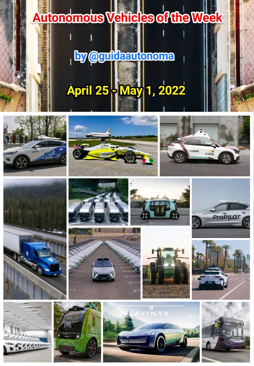 #AutonomousVehicles of the Week 
2️⃣ years ago:
April 25 - May 1, 2022
🚗🚚🚌🚕

@AkwyZ @GlenGilmore 
@FishEyeBoxIndia @ProcurementStar @Procurement2030 @SupplyChain2030
@arikring @Nicochan33
@sonu_monika @Khulood_Almani @enricomolinari
#SelfDrivingCars #SmartCity #AI #TechNews