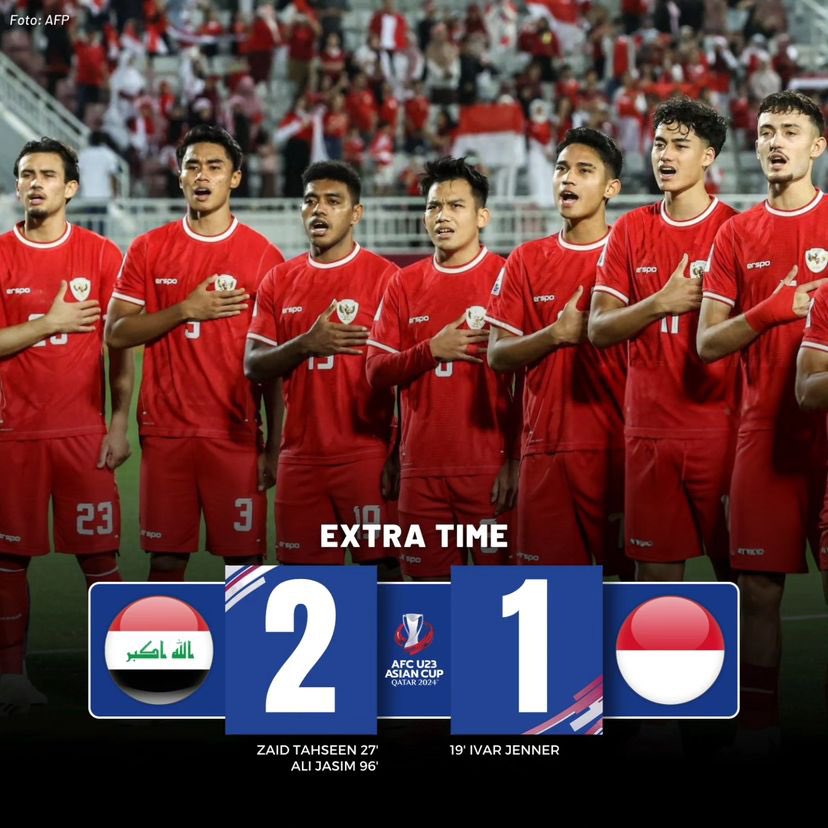 🥹 : Jamaah seng ndak berbahagia, pas ndelok hasil akhire:
Irak 🇮🇶 2-1 🇮🇩 Indonesia

Gol kemenangan Irak ko Ali Jasim dicetak pas extra time. Sampek 2x15 menit wes raiso diuber eneh. Peh, kadung tak belan-belani melekan kimeng. Peh.

#KacamataTulungagung #Tulungagung