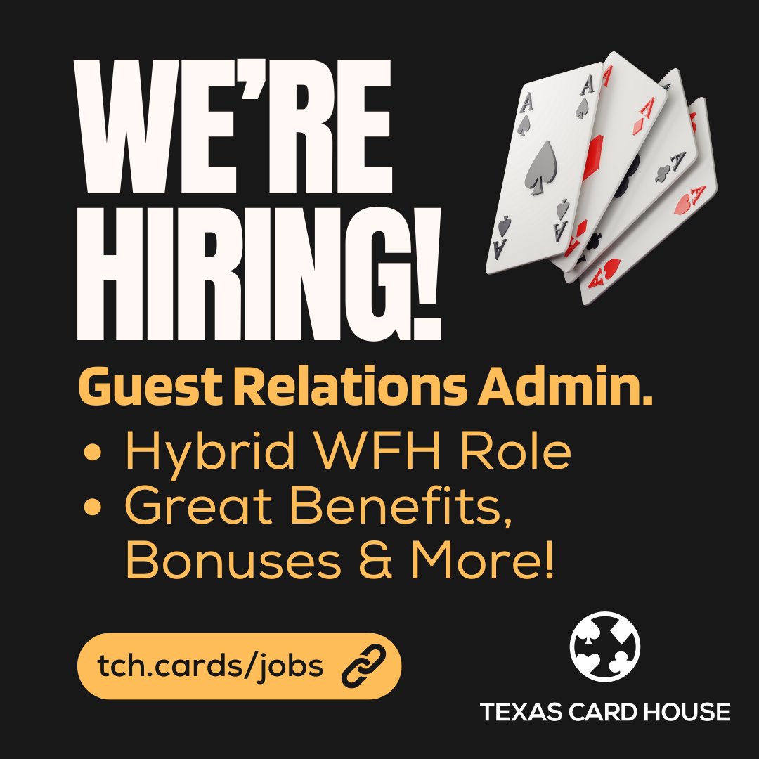 Got a passion for helping people? Our Guest Relations Admin role was meant for you! If you’re interested in Hybrid/WFH, great benefits and more, head over to tch.cards/4dyG6X0.

#wfhjobs #hybridwork #customerservicejobs #guestrelations #texasjobs #hiring