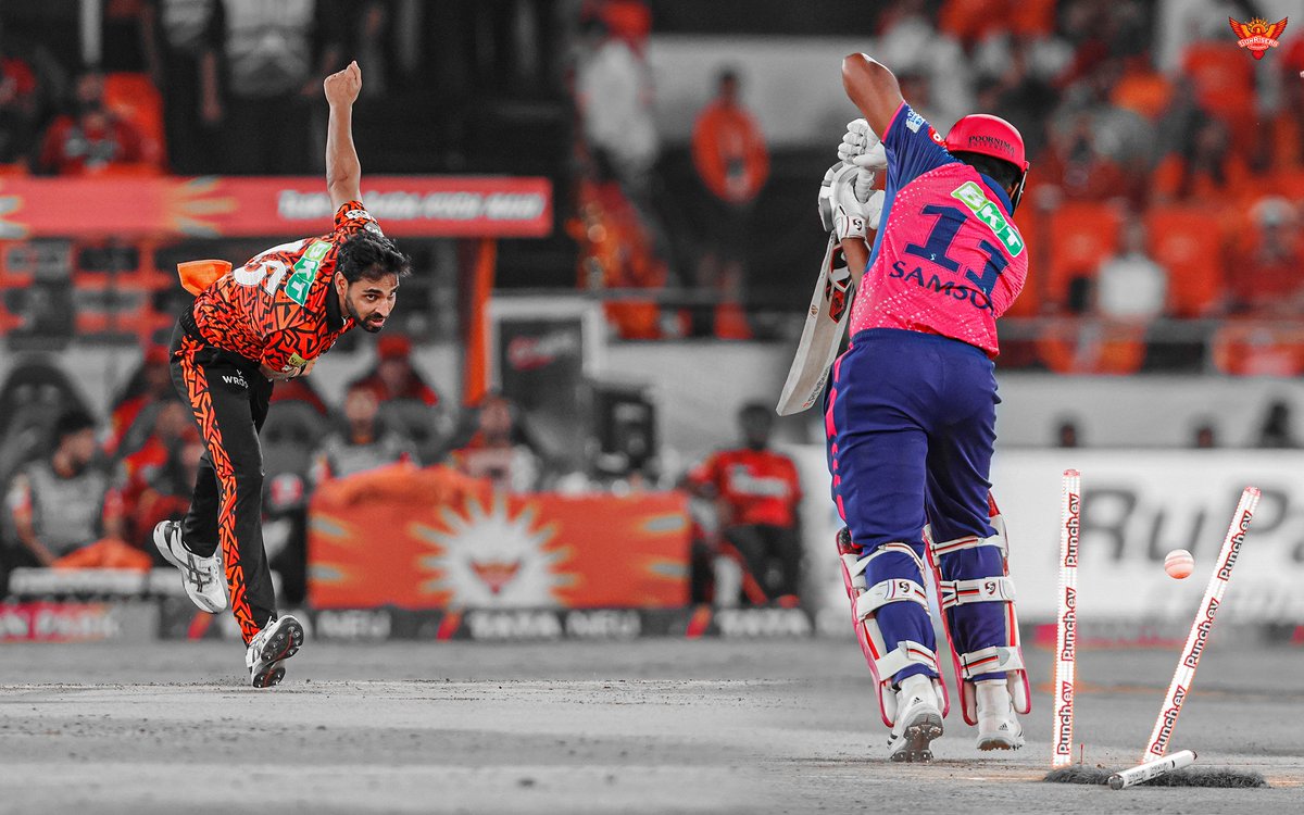 Admin still isn’t over this moment of 𝗕𝗵𝘂𝘃𝗶 𝗕𝗿𝗶𝗹𝗹𝗶𝗮𝗻𝗰𝗲 😮‍💨✨ #PlayWithFire #SRHvRR