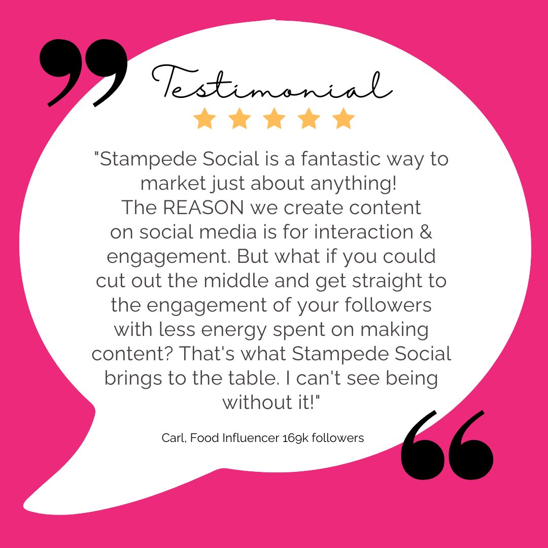 Stampede_Social's tweet image. Food for thought!

#testimonial #instagram #DMautomation