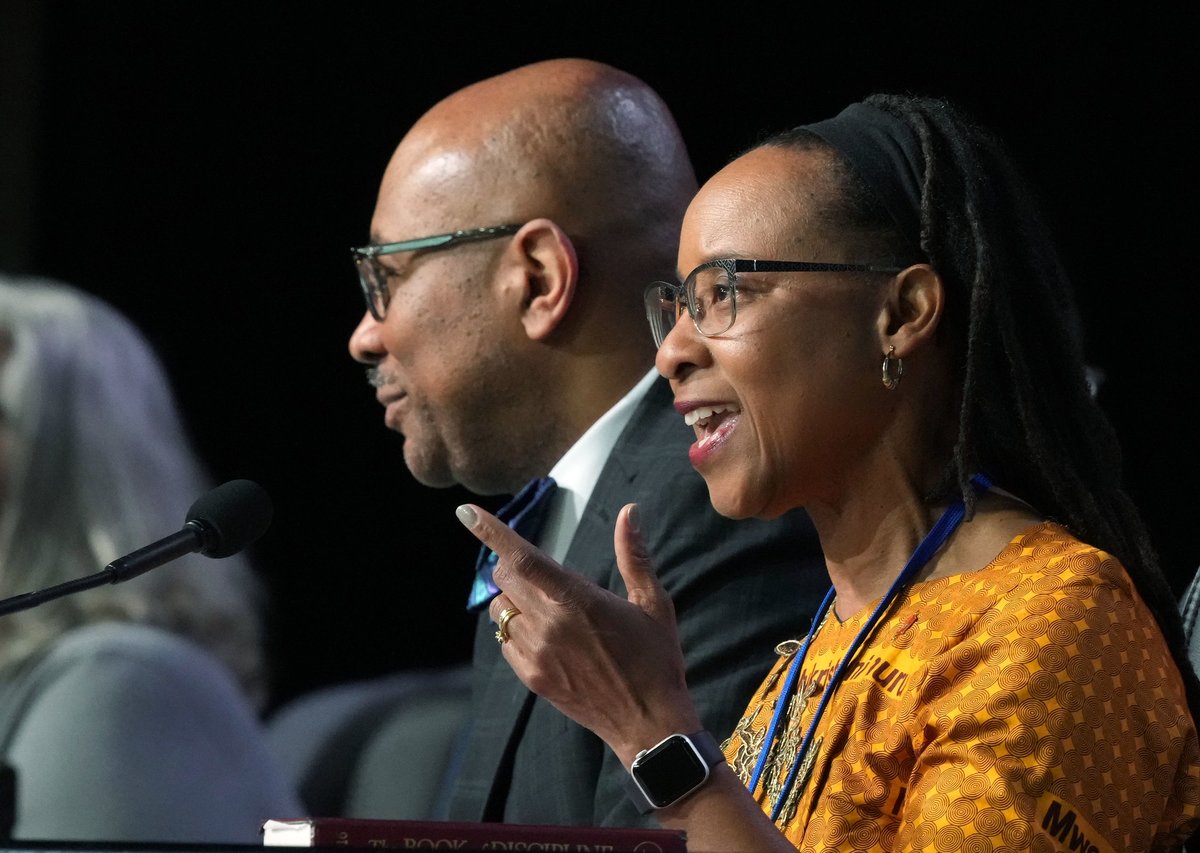 Austin Seminary alum Bishop Kenneth J. Bigham-Tsai (MDiv'03) had the honor of presiding over the opening prayer this morning at the UMC General Conference. We are so proud of the work our UMC alumni are doing at this year's historic #UMCGC. (Photo by Larry McCormack, @UMNS.)