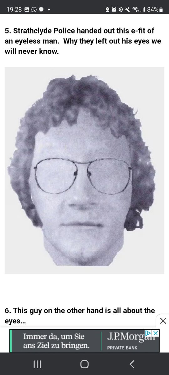 Since James is on the run after his bad E-fit was released I thought it be great to start a thread of horrifically bad E-Fits....Police in Strathclyde are looking for this man. Unfortunately he won't know its him they are looking for, as they never gave him eyes but specs🤔😳