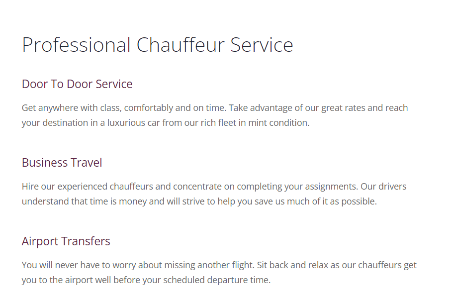 Enjoy your travels even more than before, thanks to the professional approach of Impact Chauffeurs.

Book your journey today – it takes less than a minute! – to travel comfortably and always arrive on time.