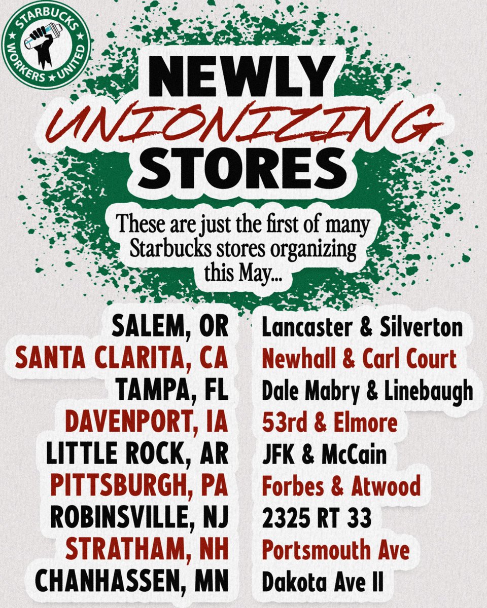 Sign our No Contract No Coffee pledge to stay updated as more stores announce their organizing campaigns this May!
crm.broadstripes.com/ctf/SJID0H

LETS GOOOOO