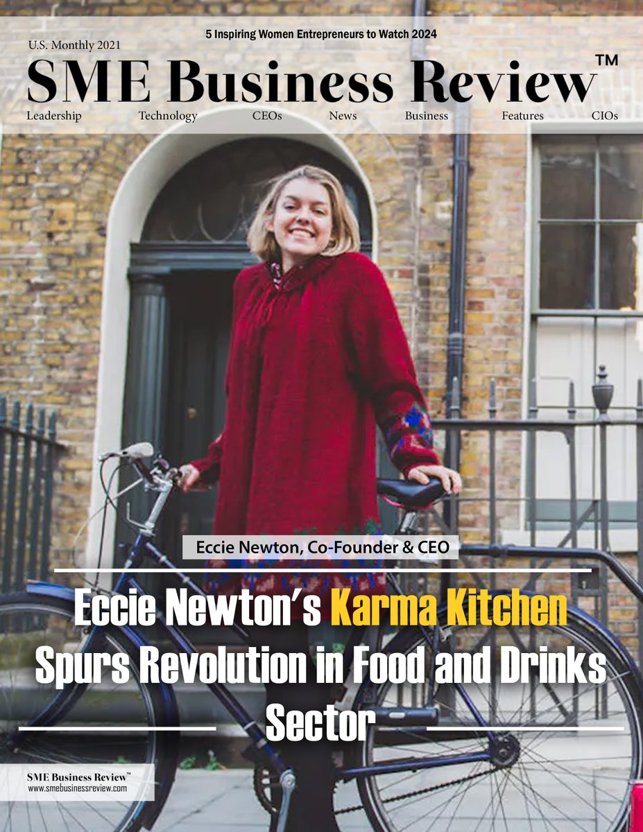 Cover story.

Eccie Newton is recognized among the ‘5 Inspiring Women Entrepreneurs to Watch 2024’ by SME Business Review.

Eccie Newton's @KarmaKitchenLDN Spurs Revolution in Food and Drinks Sector

Read Here: smebusinessreview.com/magazine/2024/…

#InspiringWomen