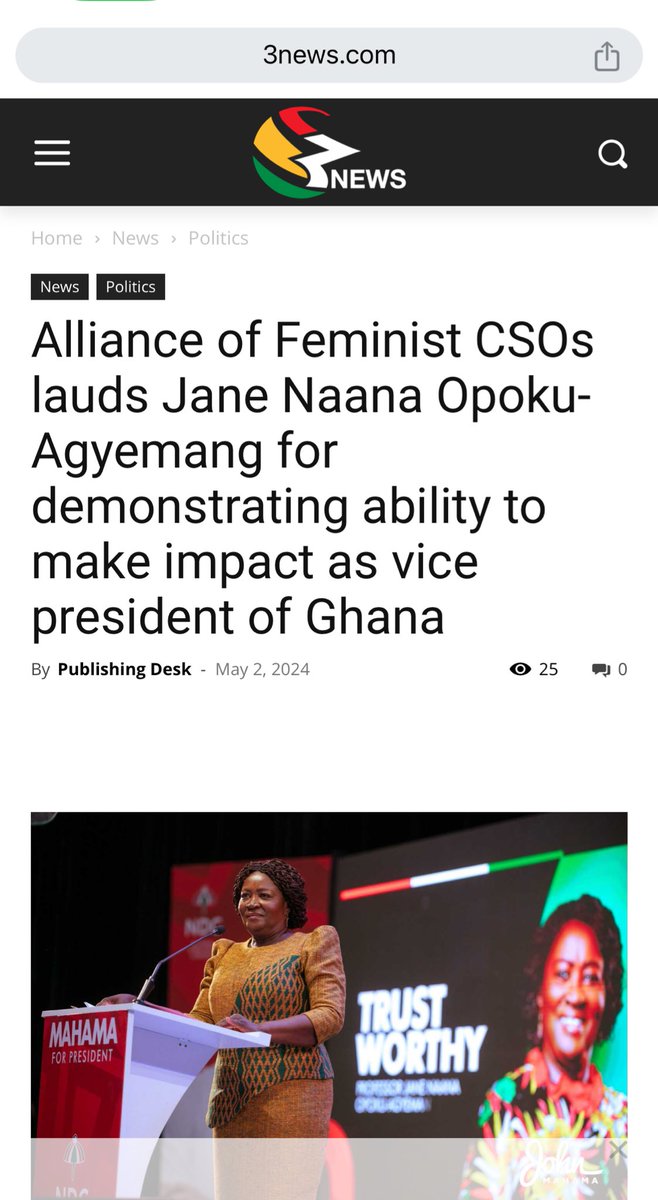 Alliance of Feminist CSOs lauds Jane Naana Opoku-Agyemang for demonstrating the ability to make an impact as vice president of Ghana.