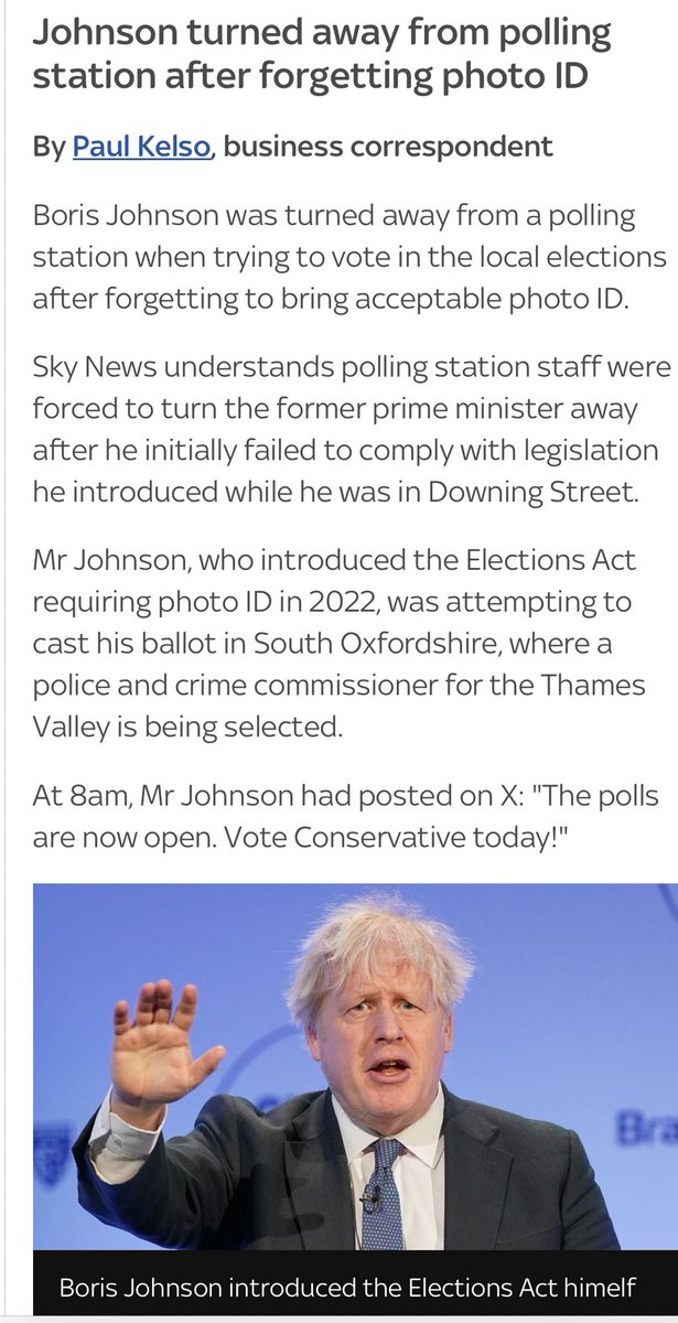 Some will mistakenly think this is part of the act, but no, Boris Johnson is just this incompetent. #LocalElections